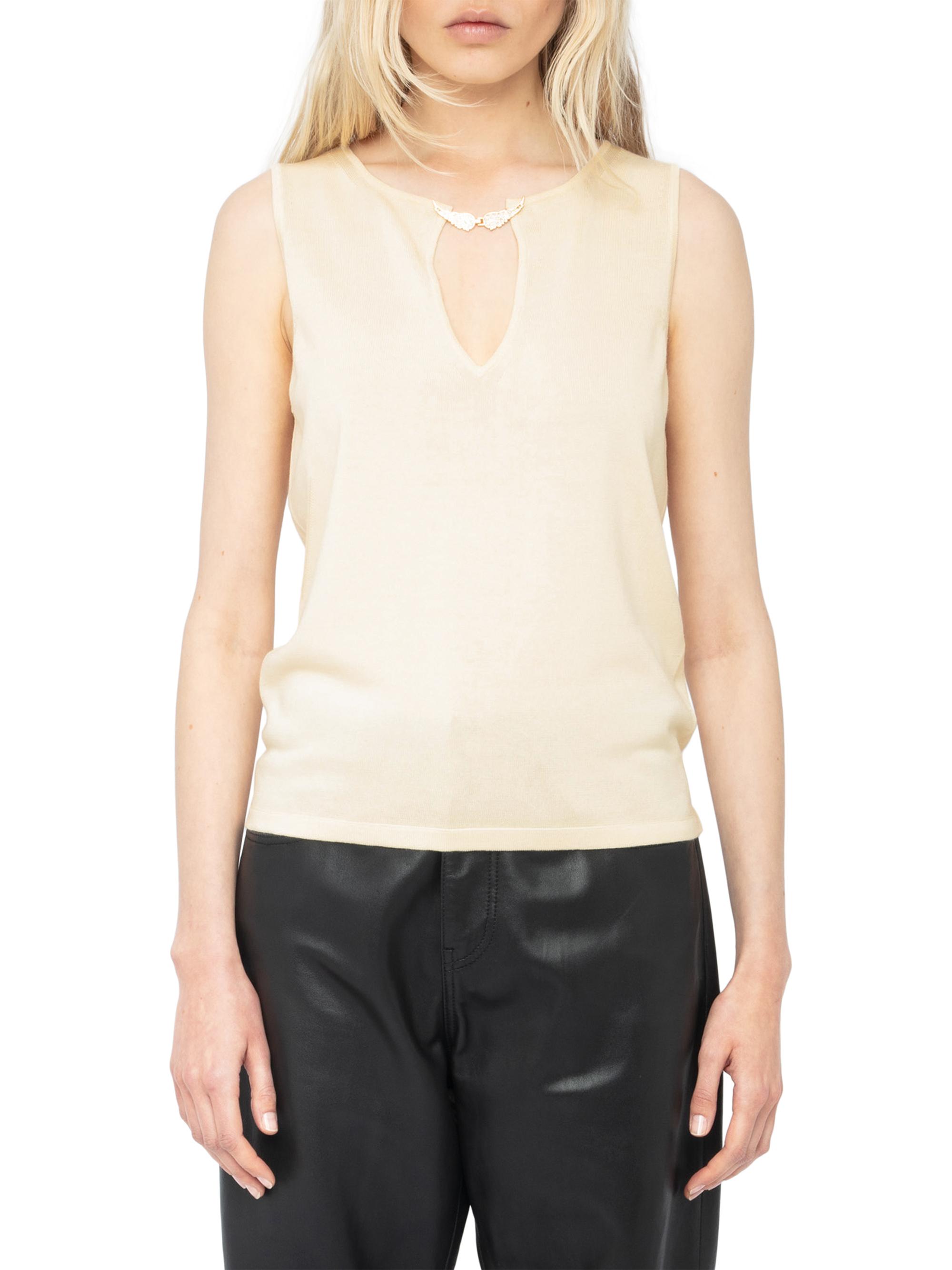 Zadig & Voltaire Sayani Vico Embellished Keyhole Tank | Saks