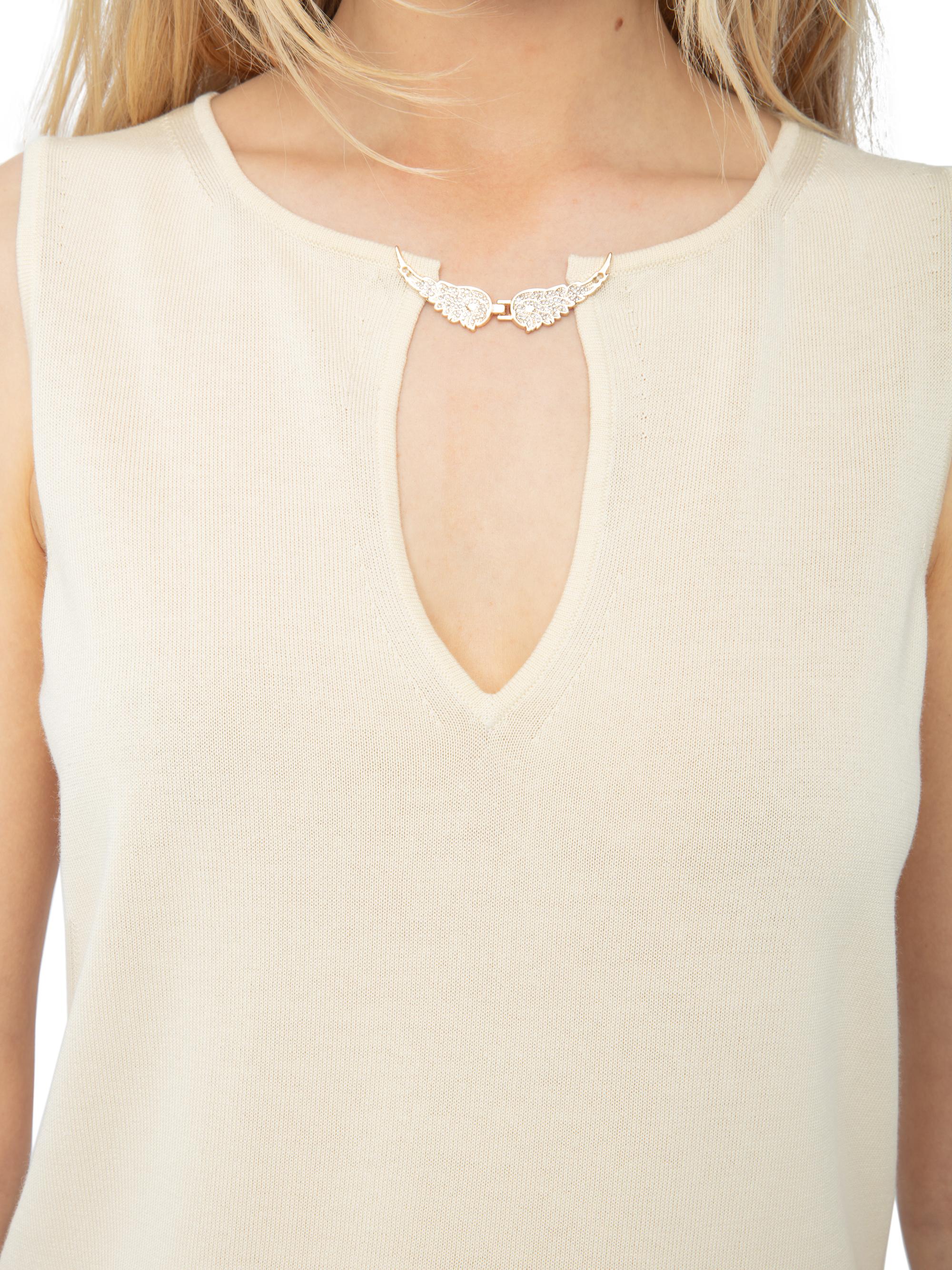 Zadig & Voltaire Sayani Vico Embellished Keyhole Tank | Saks Fifth