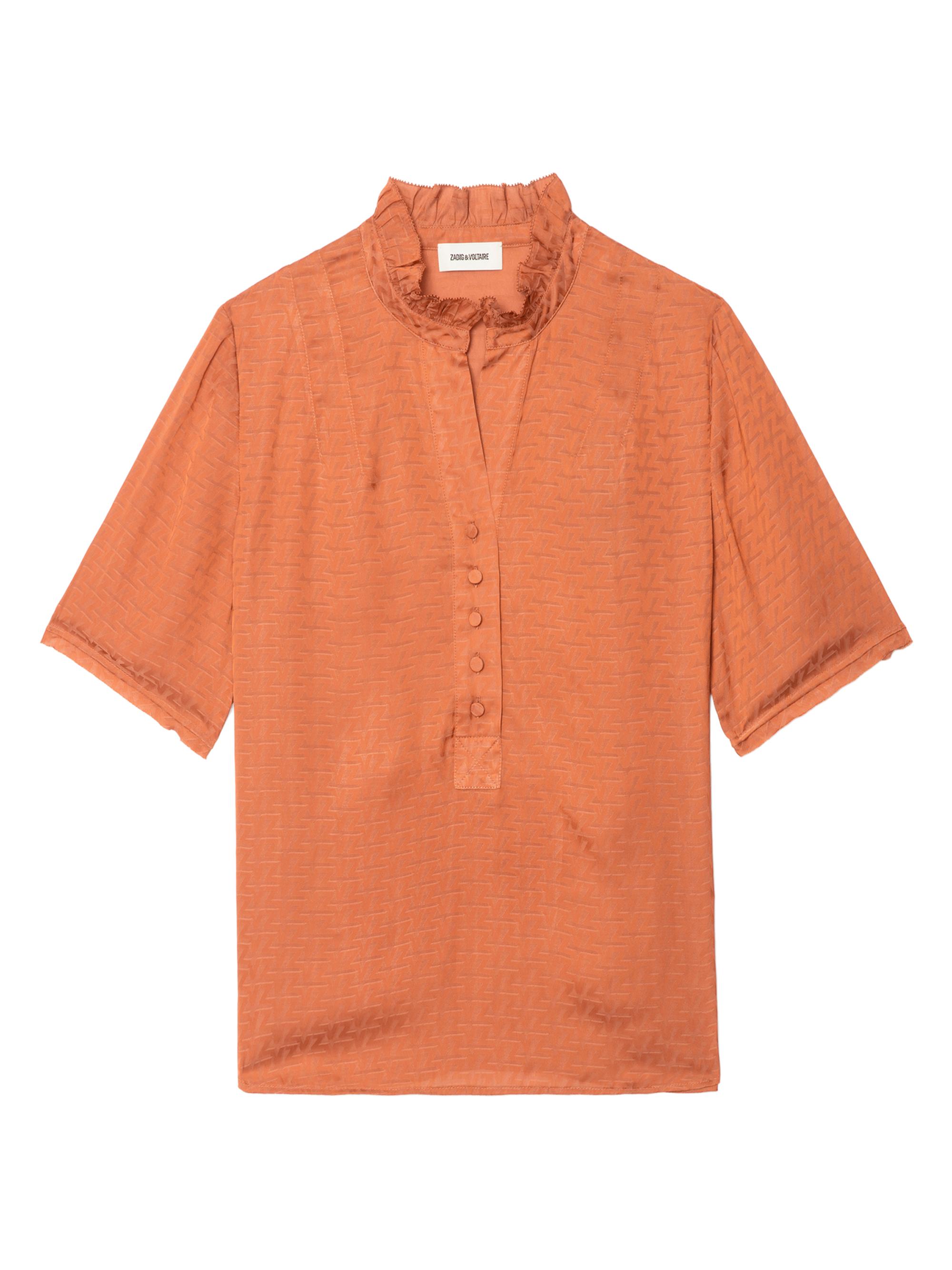 Zadig & Voltaire Women's Topher Monogram Satin Blouse - Sienna