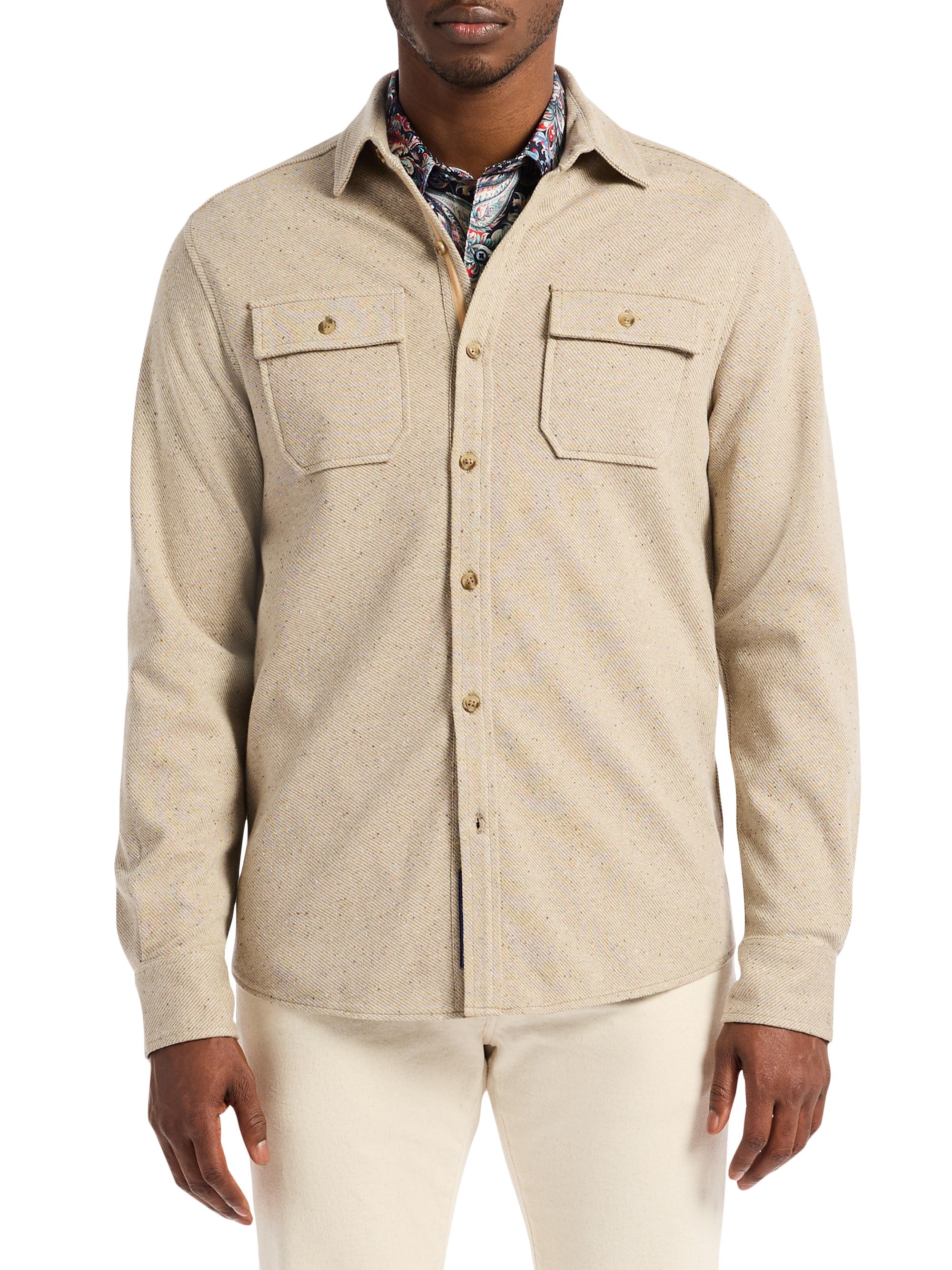 Vigano Knit Cotton Shirt Jacket