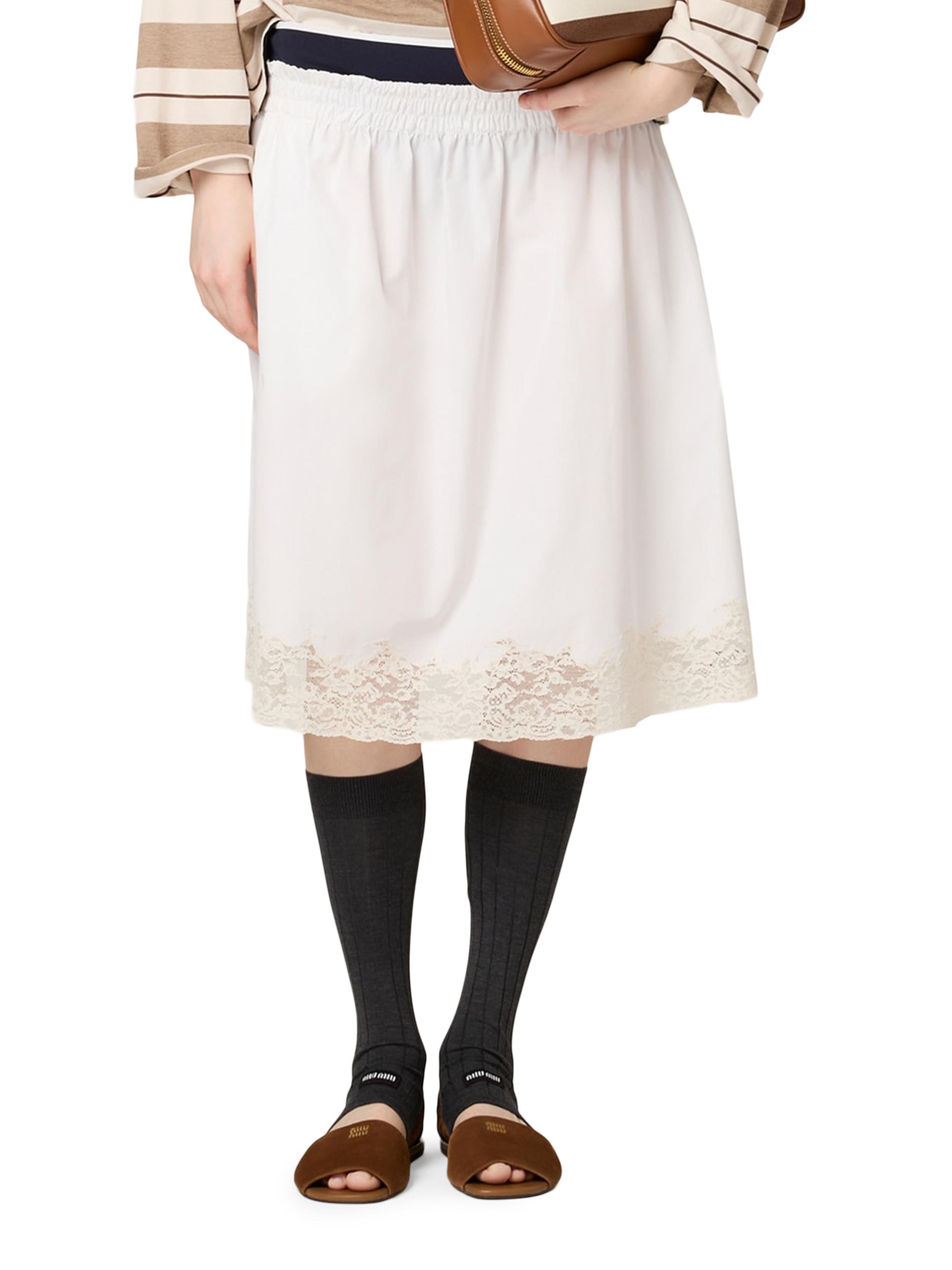 Miu Miu Poplin Skirt | Saks Fifth Avenue