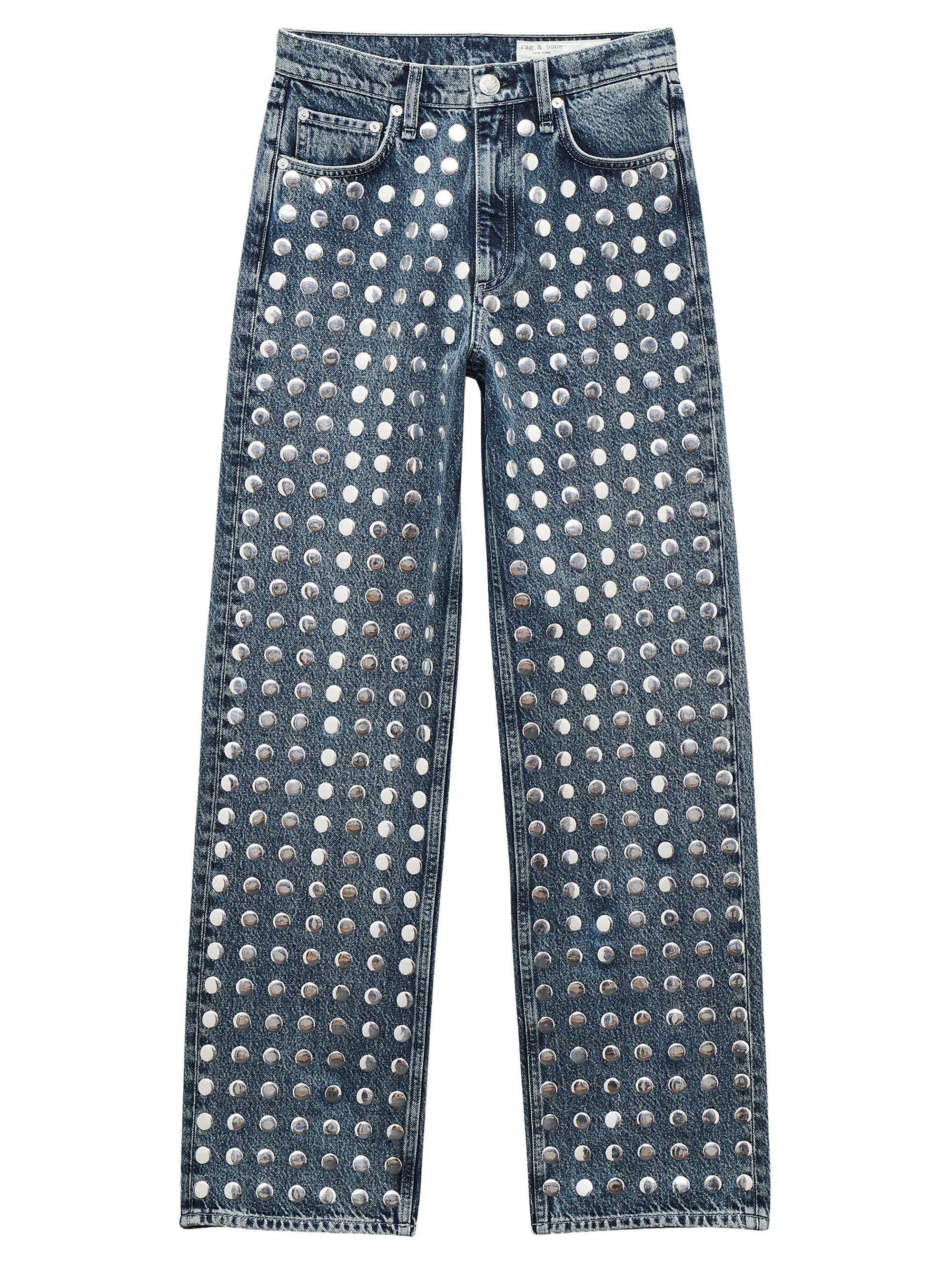 rag & bone Logan Eyelet Mid-Rise Wide-Leg Jeans | Saks Fifth Avenue