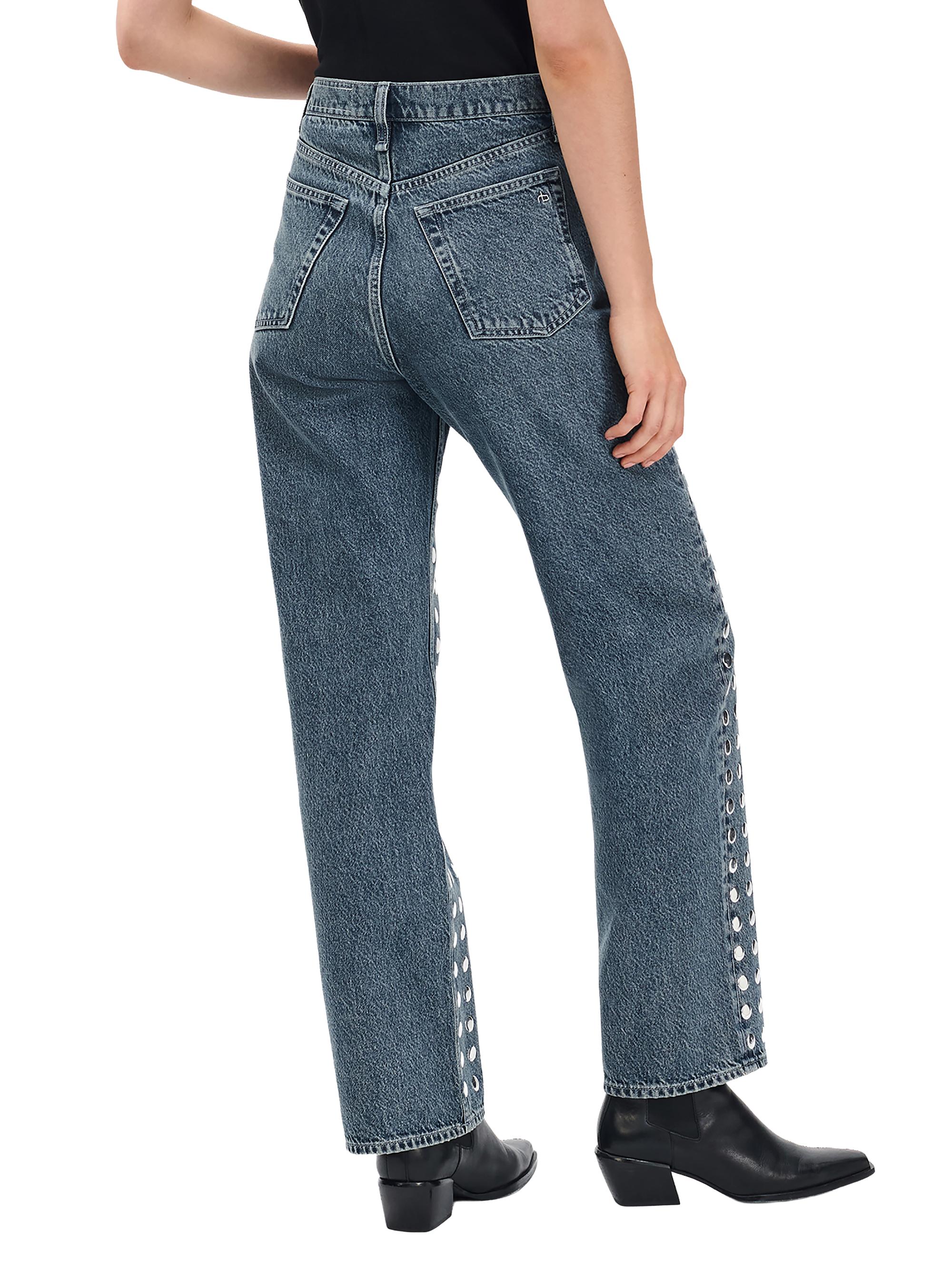 Shea Embellished High-Rise Straight-Leg Jeans