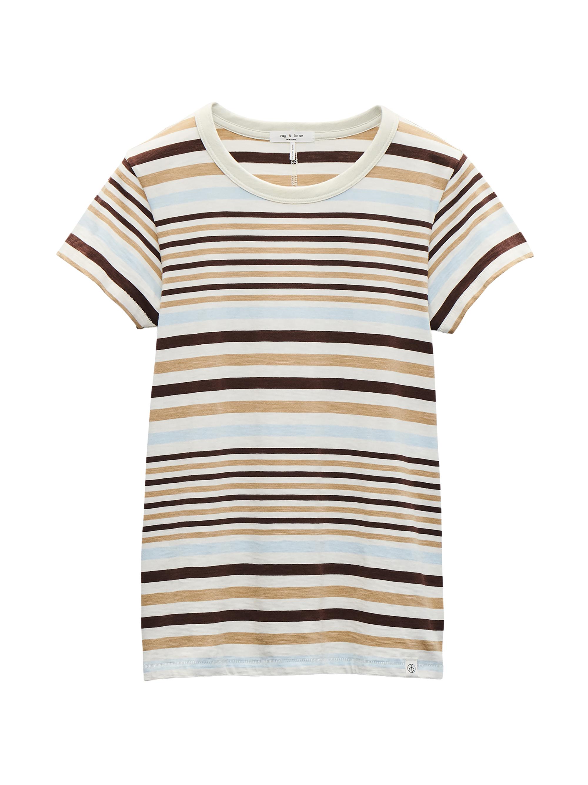rag & bone Women's The Slub Striped Cotton T-Shirt -  Multi