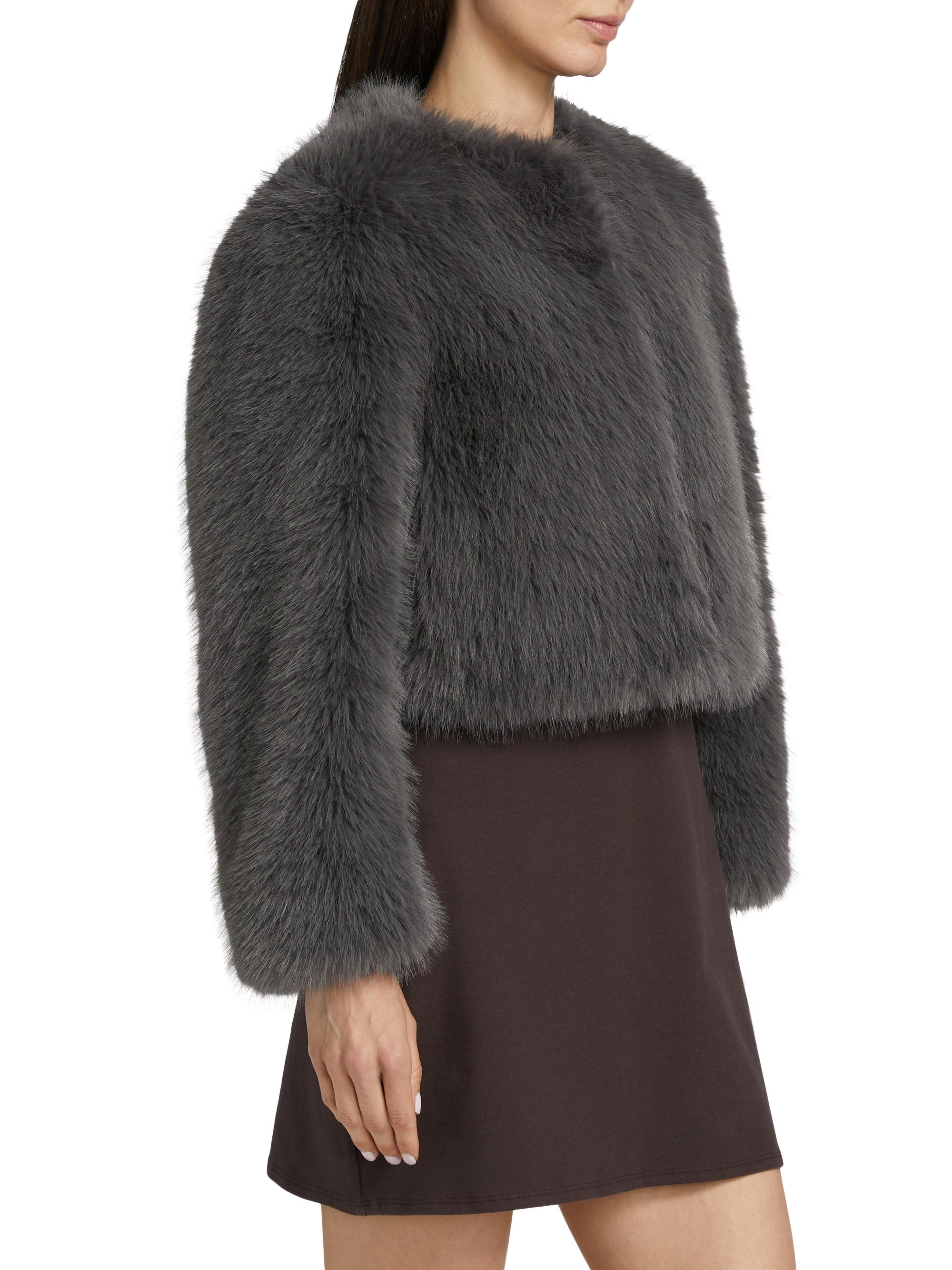 Misa Los Angeles Jordyn Faux Fur Crop Jacket | Saks Fifth Avenue