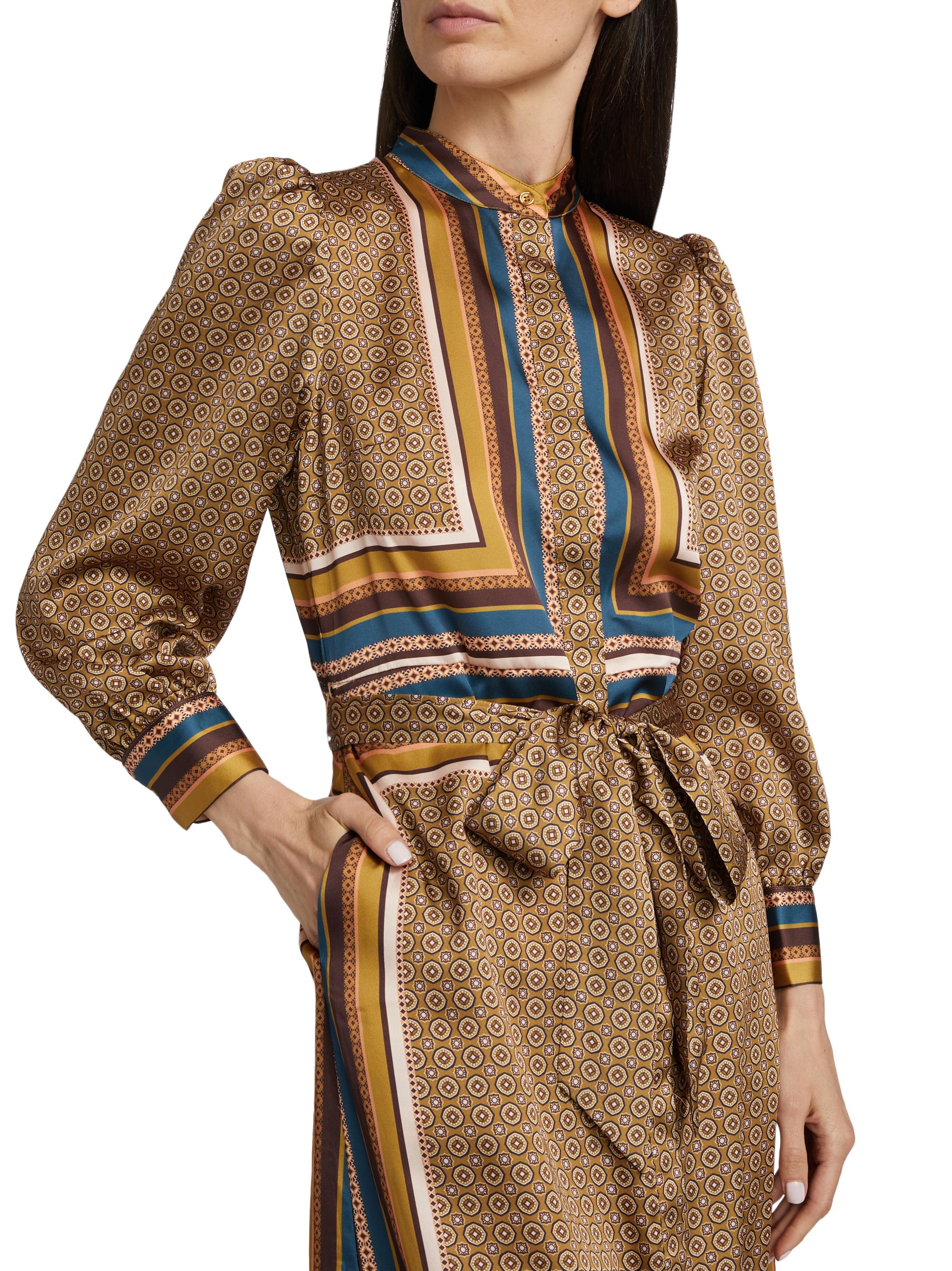 Misae lshimine‼️ Misa Los Angeles Nancy Printed Midi-Shirtdress | Saks Fifth Avenue