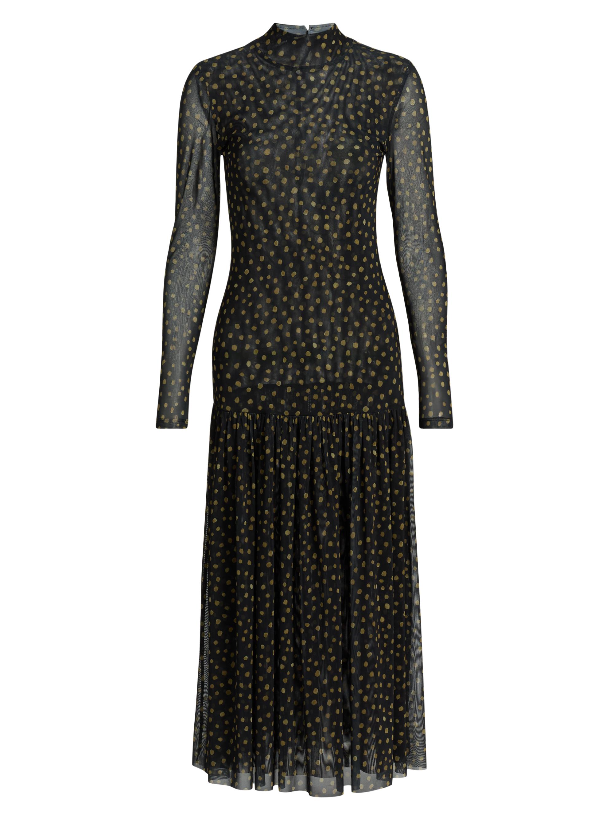 Misa Los Angeles Women's Leylani Polka Dot Midi-Dress - Golden Polka Dot