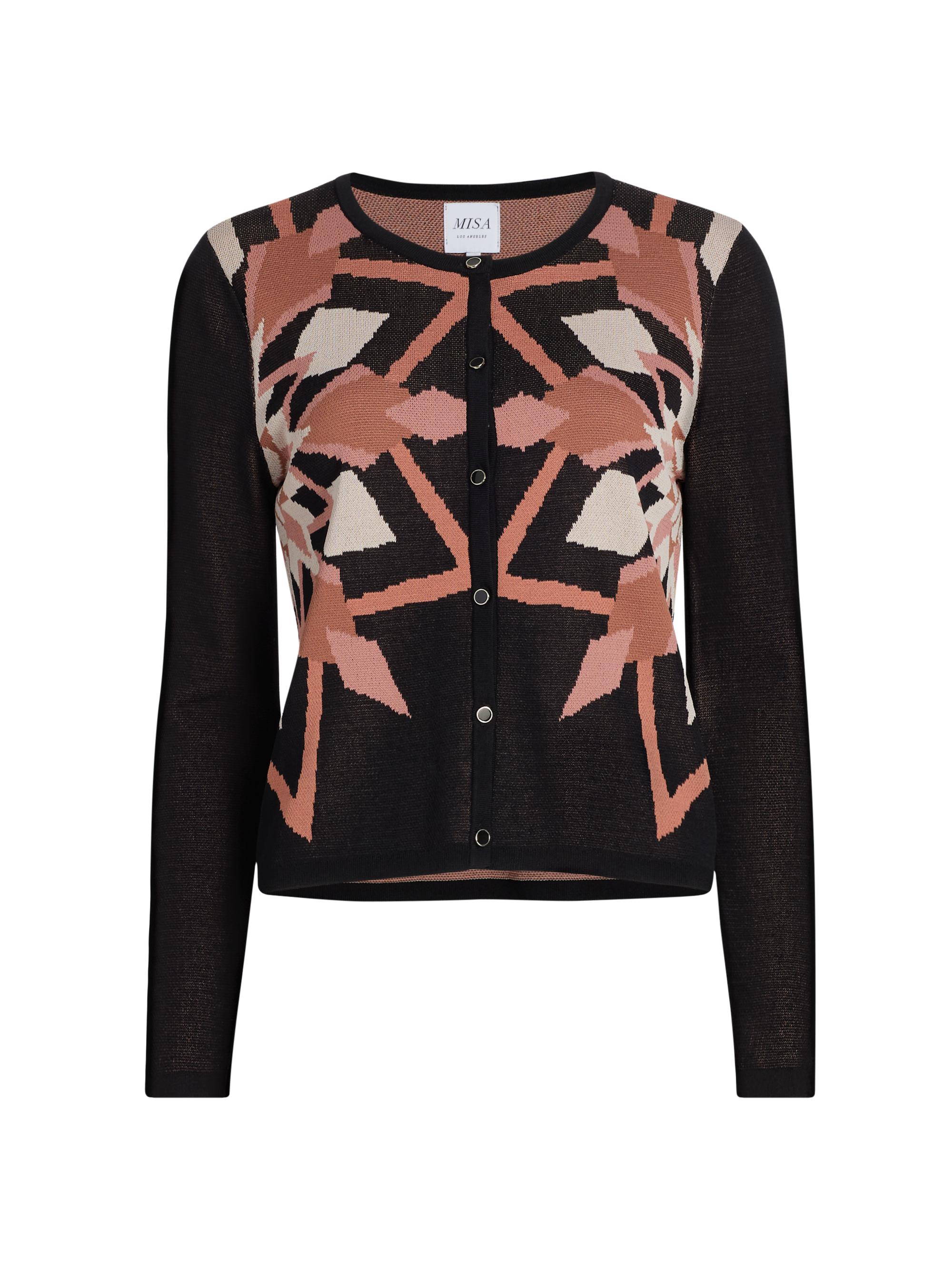 Misa Los Angeles Women's Avia Jacquard Cardigan - Morrocan Snowflake