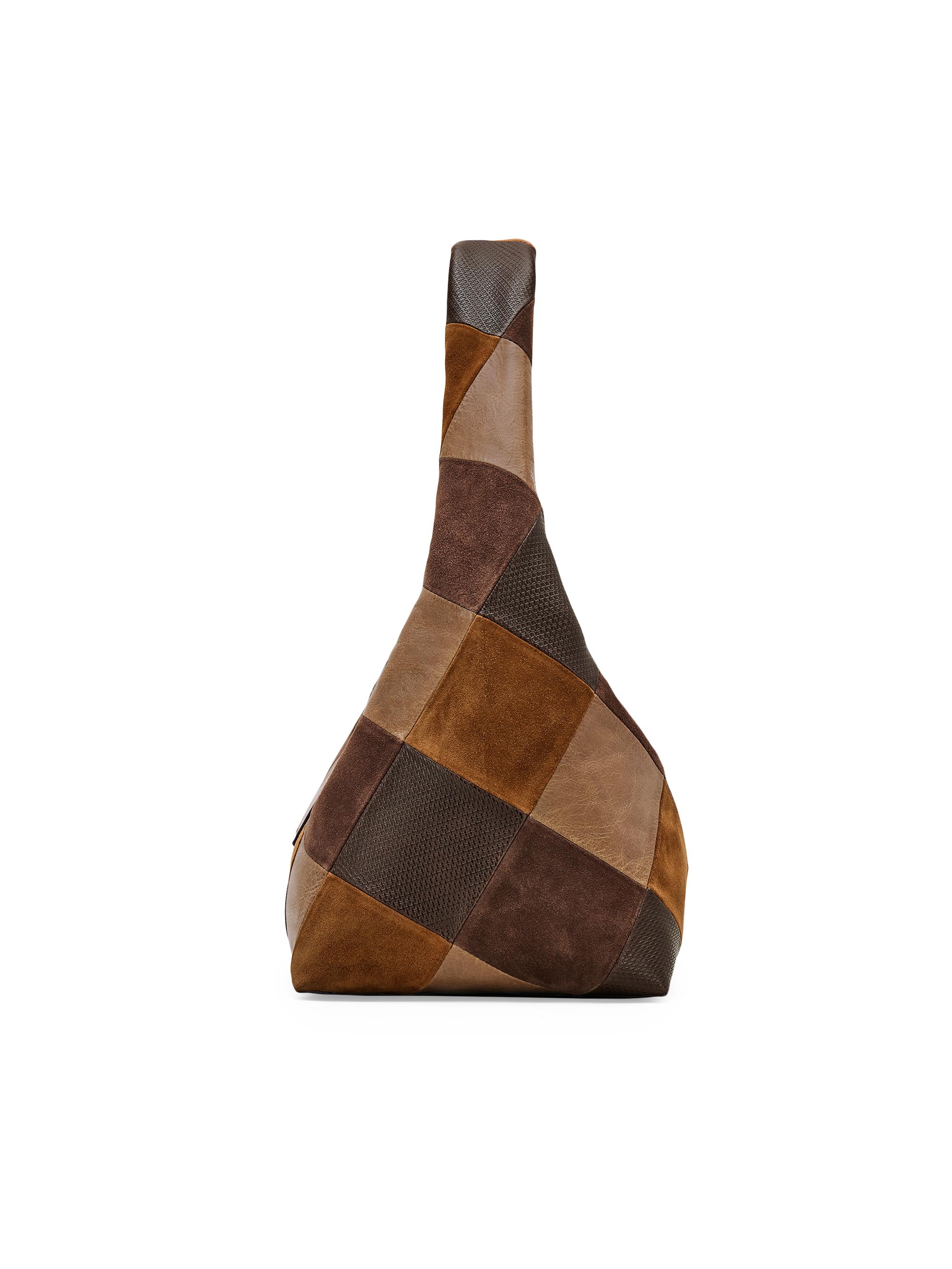 The Suede Patchwork Sack Bag