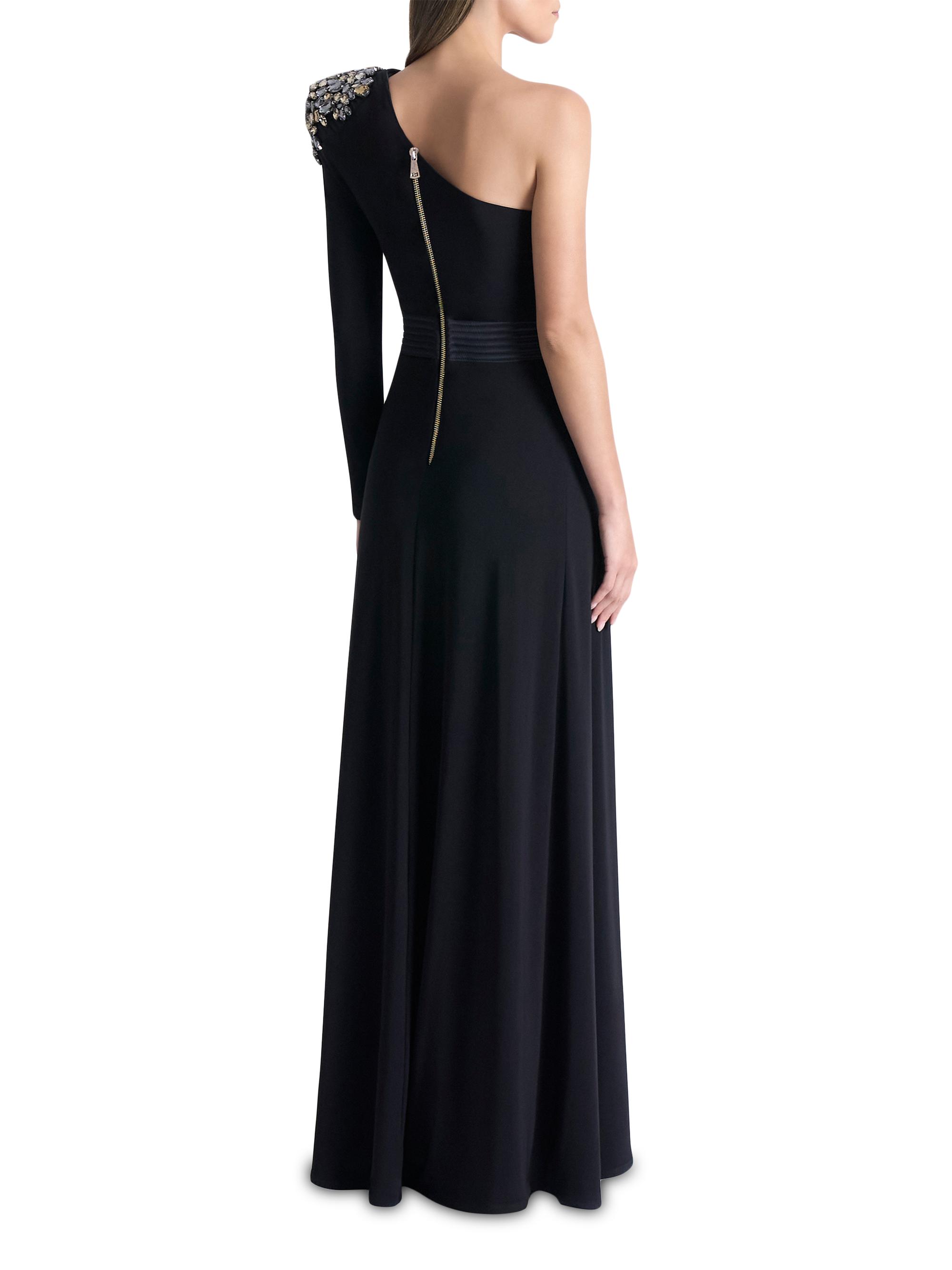Zhivago Lustris Crystal-Embellished Satin One-Shoulder Gown | Saks