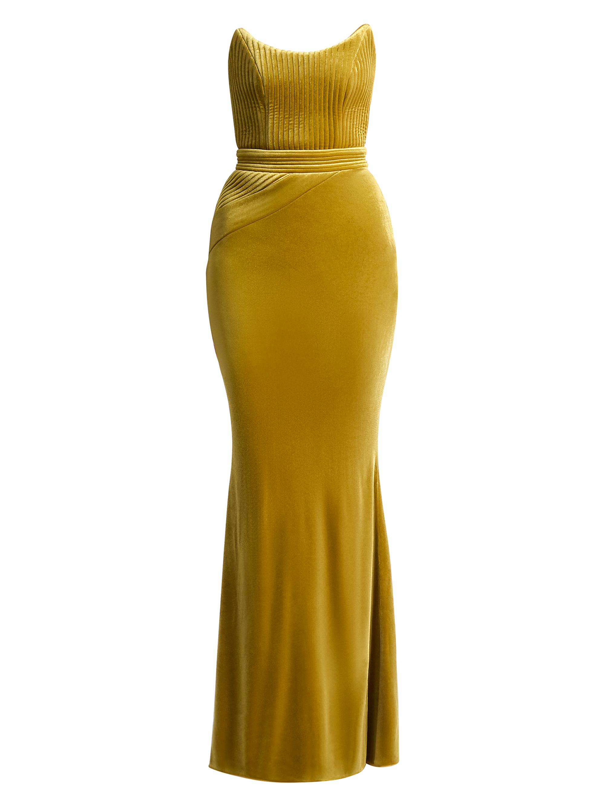 Zhivago Women's Reine De Reinettes Velvet Strapless Gown - Citrine