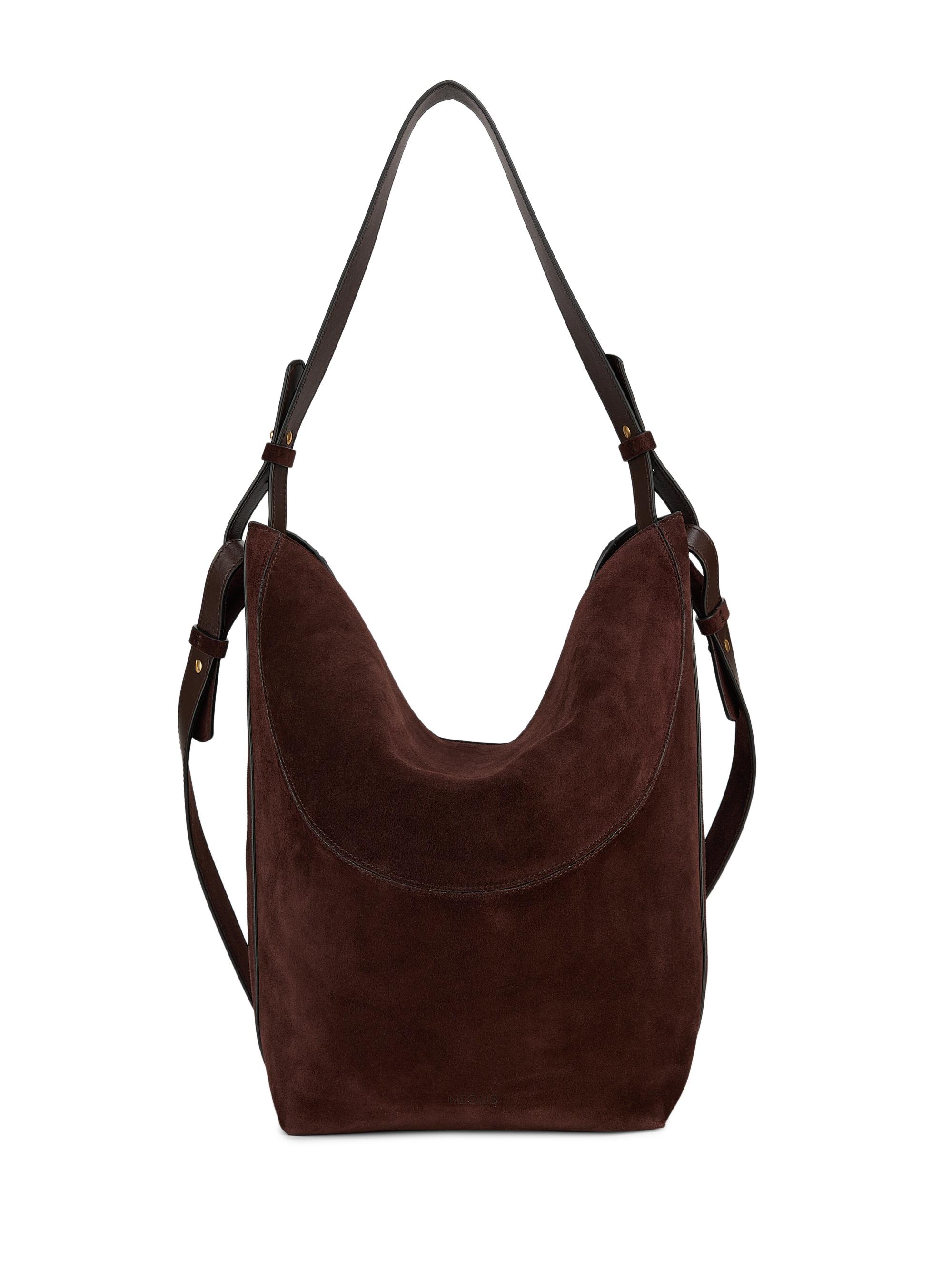 Neous Women's Pavo 2.0 Suede Shoulder Bag - Dark Chocolate