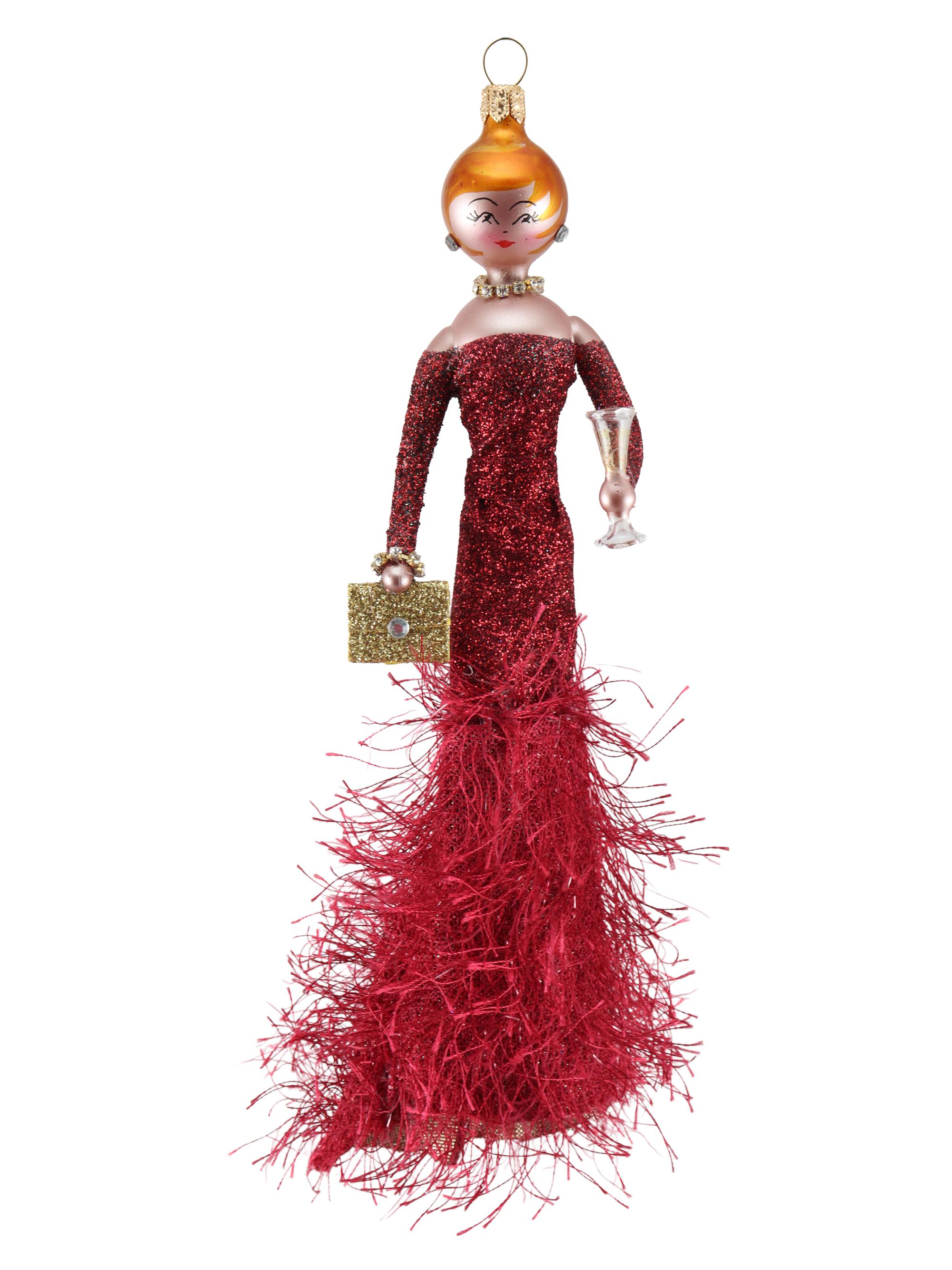 ARTS&SCIENCE  soffieria de carliniオーナメント De Carlini Soffieria De Carlini Lady in a Feather Gown Ornament