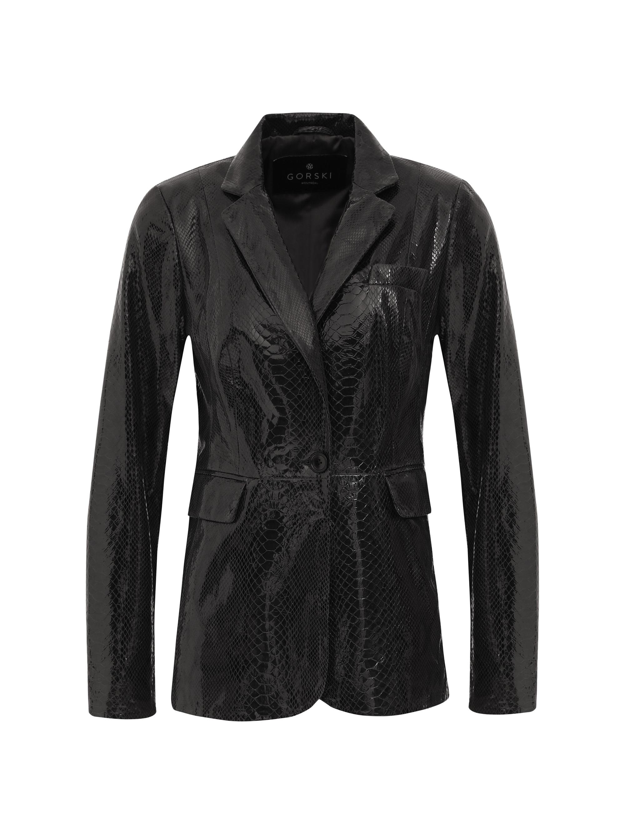 Gorski Women's Metis Suede Single Breasted Blazer - Anthracite