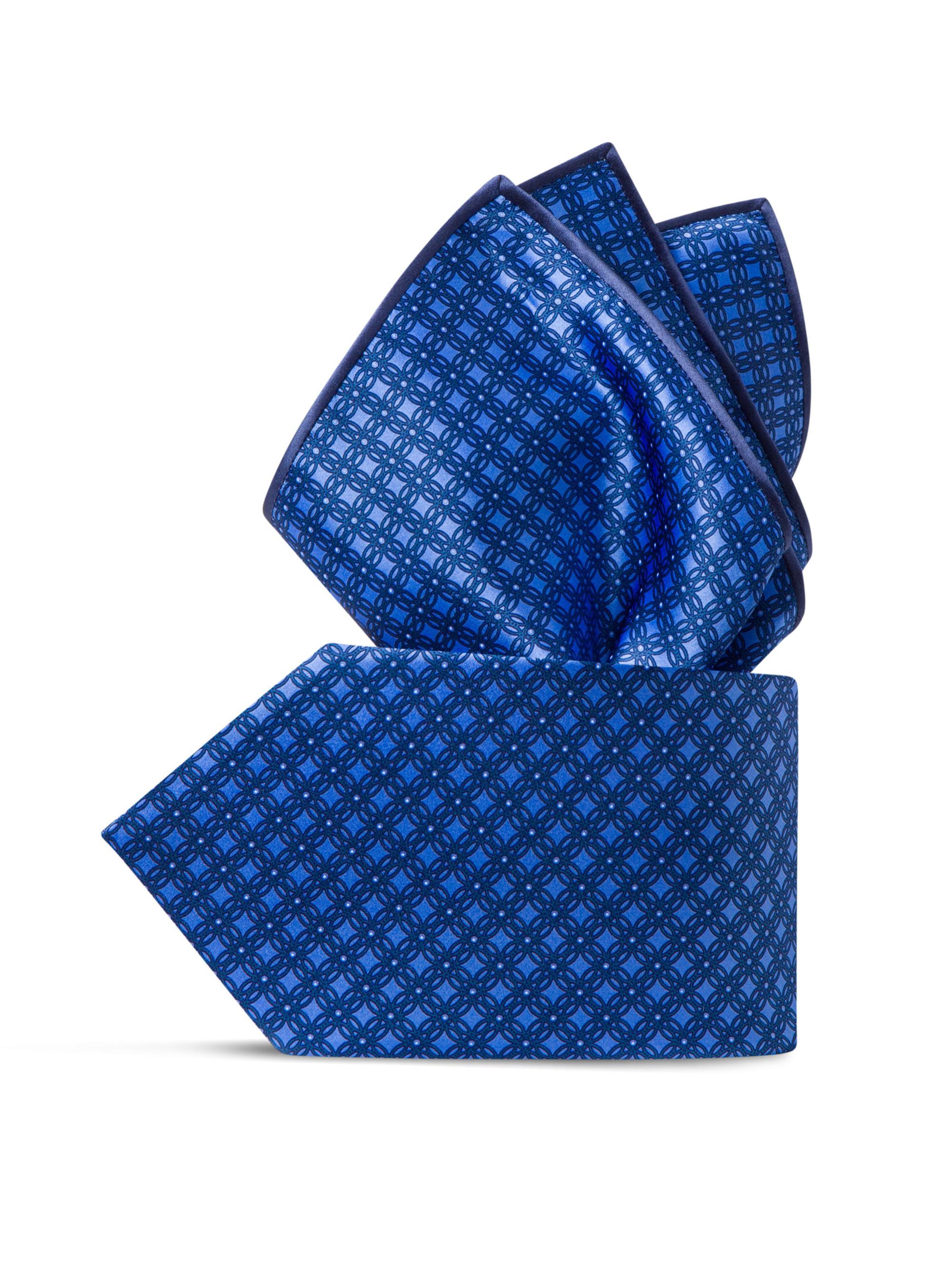 Stefano Ricci Men's Luxury Printed Silk Tie Set - Blue | Thumbnail 4