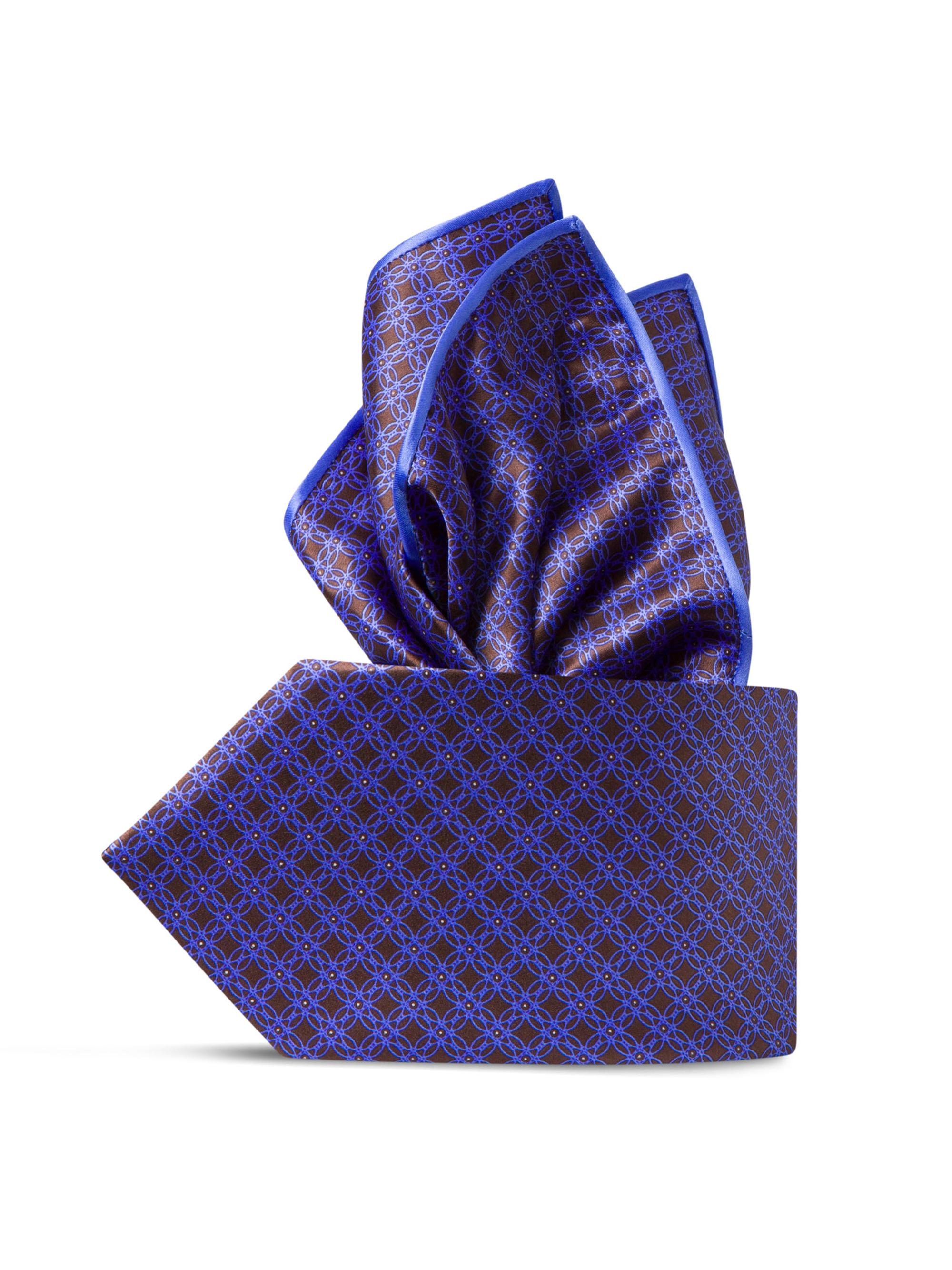 Stefano Ricci Men's Luxury Printed Silk Tie Set - Purple Brown | Thumbnail 4