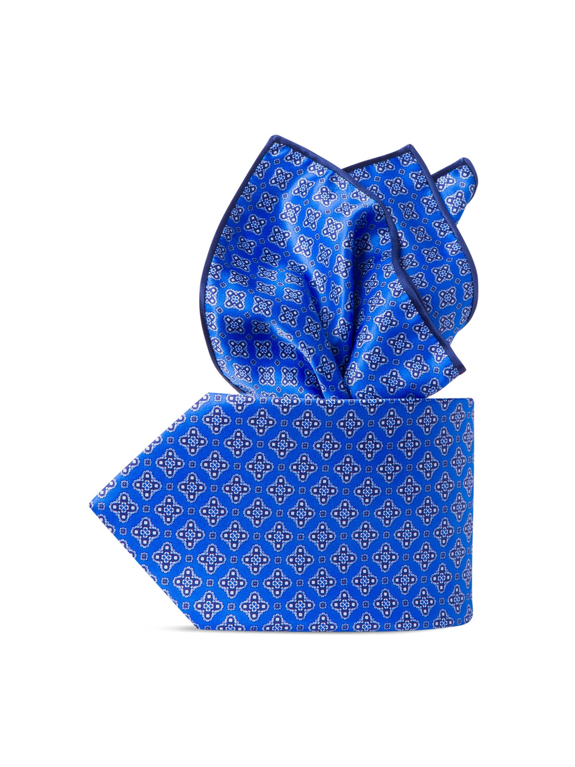 Stefano Ricci Men's Luxury Printed Silk Tie Set - Blue | Thumbnail 4