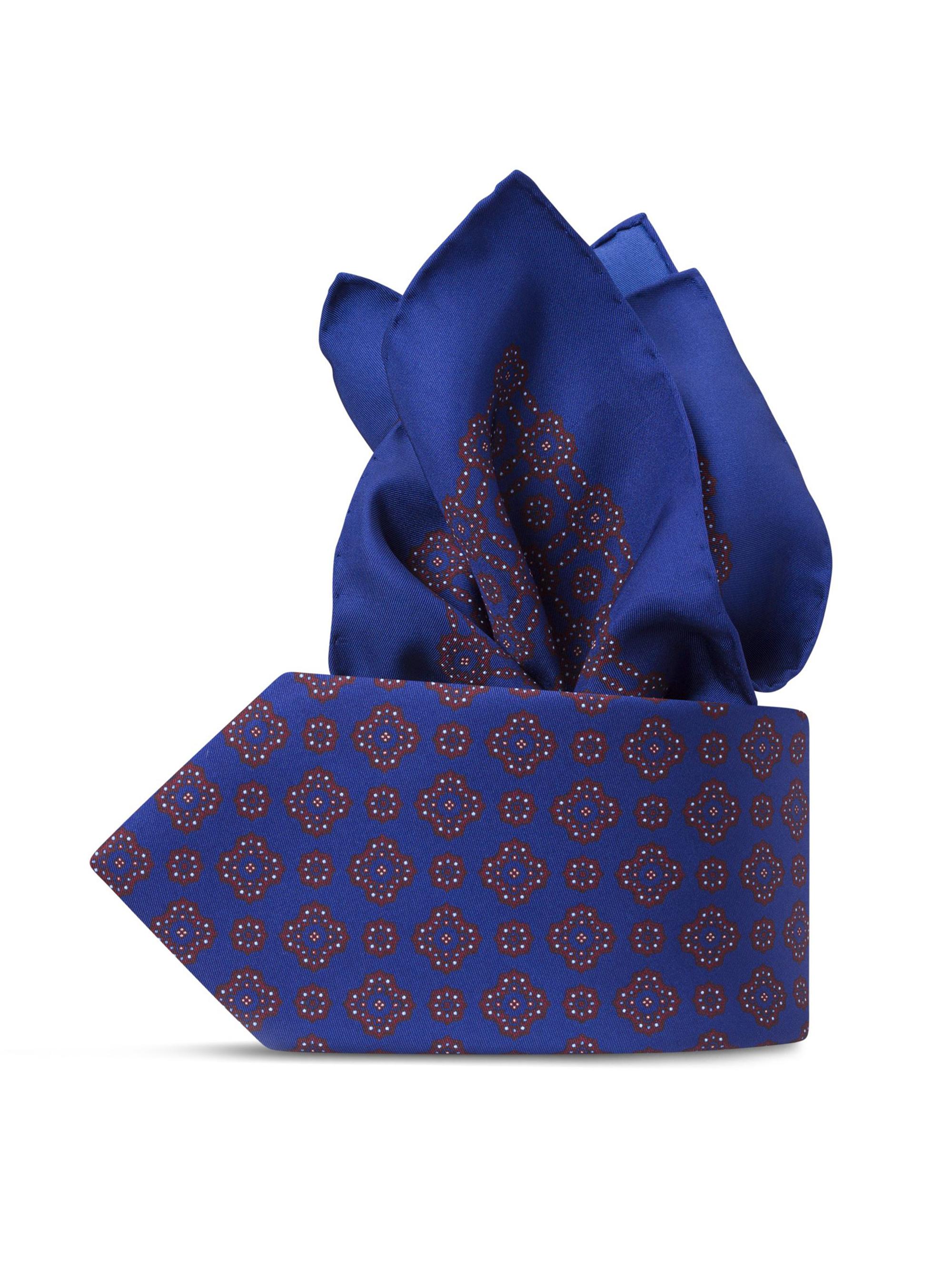 Stefano Ricci Men's Luxury Printed Silk Tie Set - Blue