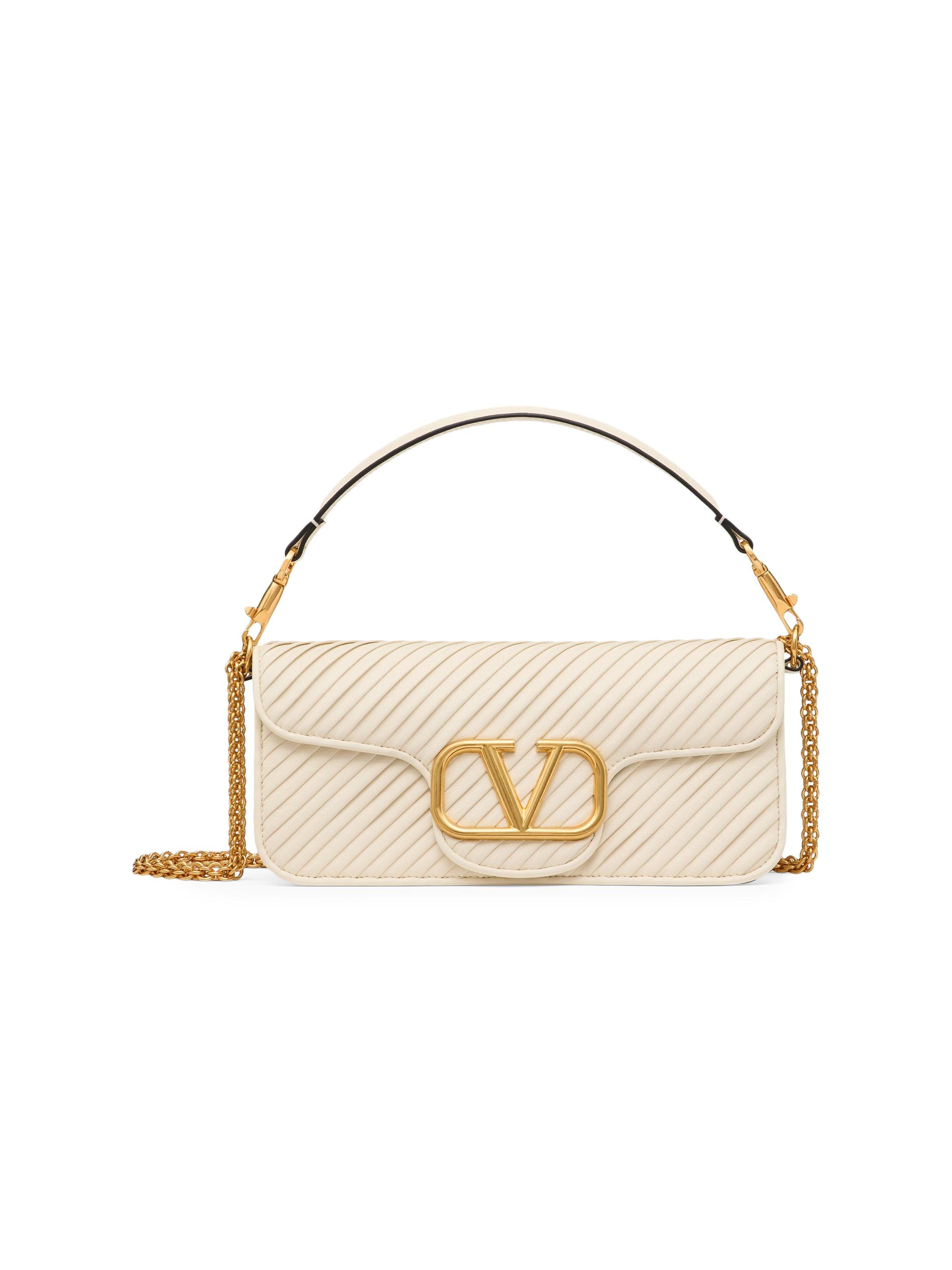 Valentino Garavani Women's Locò Shoulder Bag in Pleated Nappa -