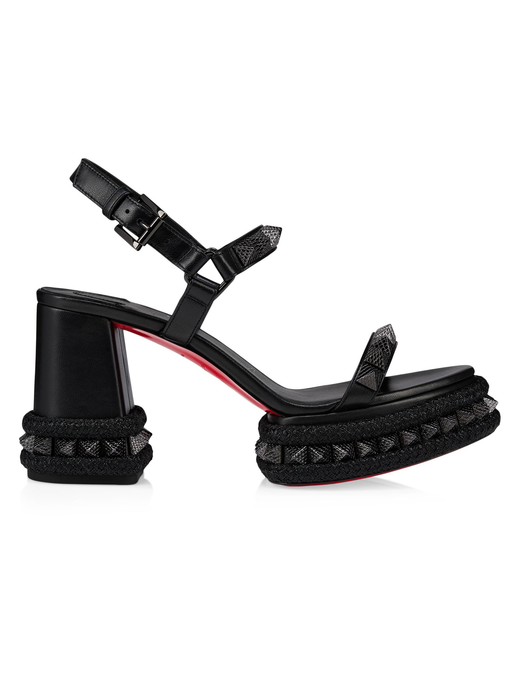 Christian Louboutin ブラックサンダル Christian Louboutin クリスチャンルブタン サンダル レディース