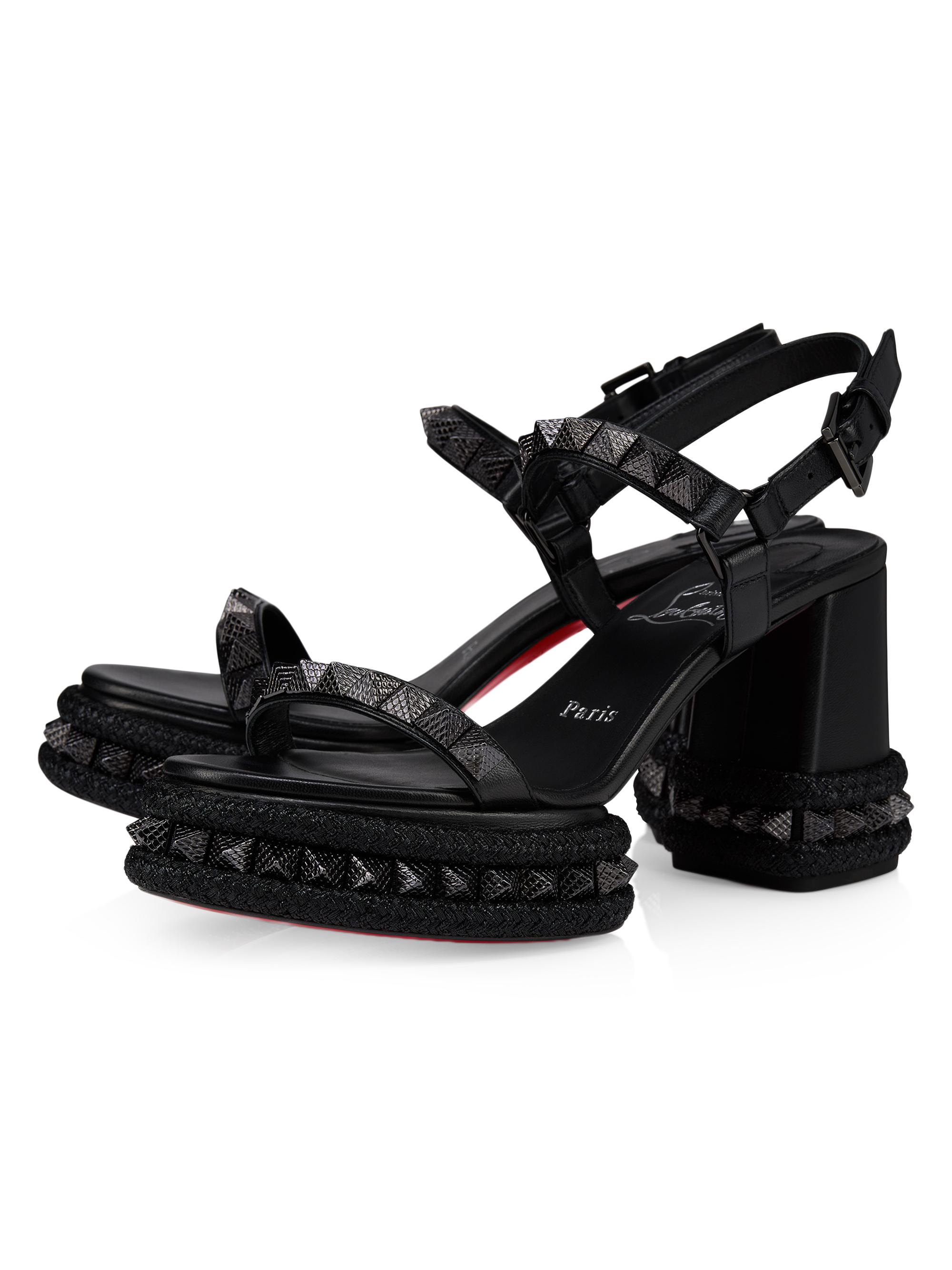 Christian Louboutin Superaclou 85MM Leather Sandals | Saks