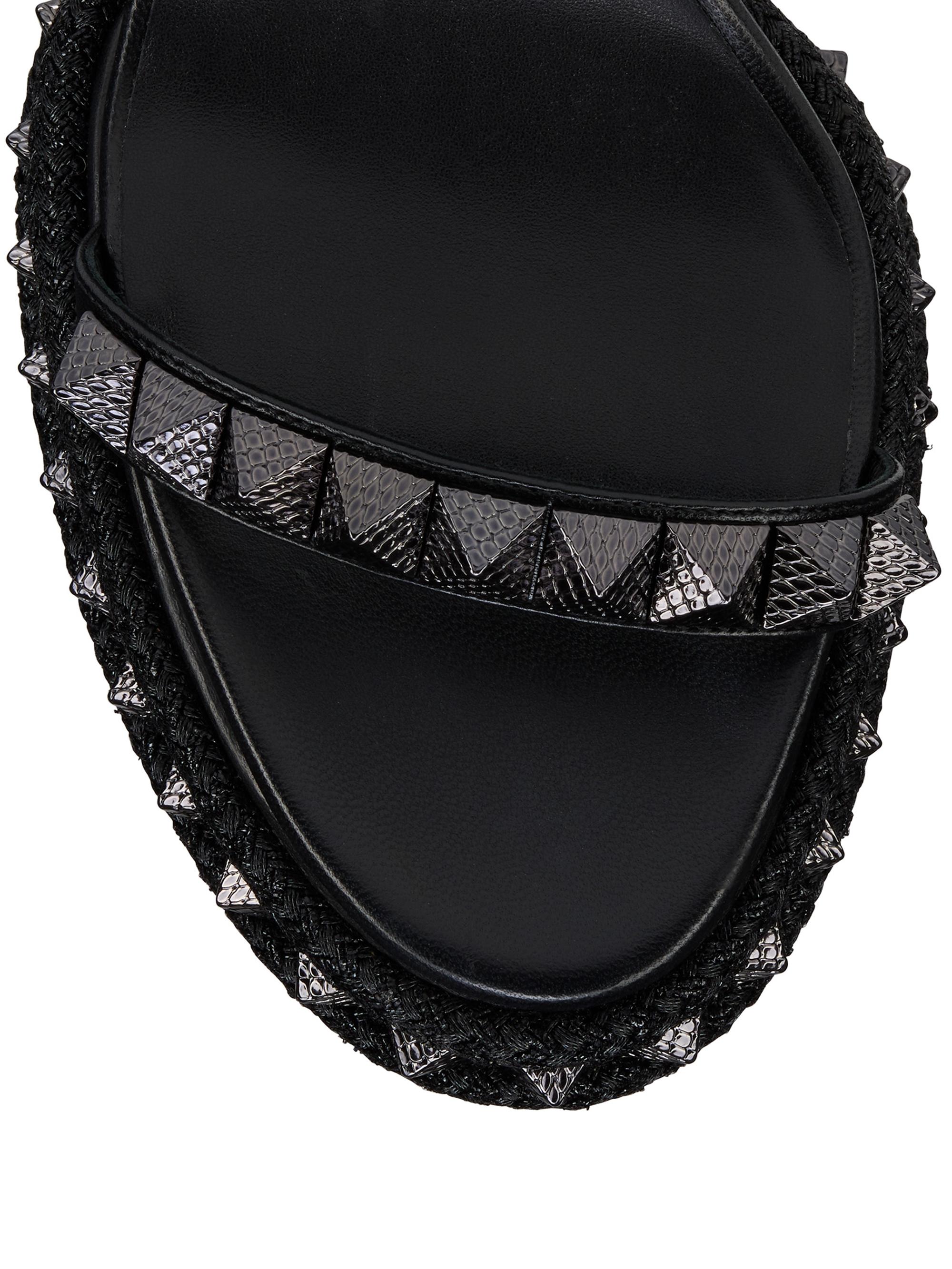 Christian Louboutin Superaclou 85MM Leather Sandals | Saks