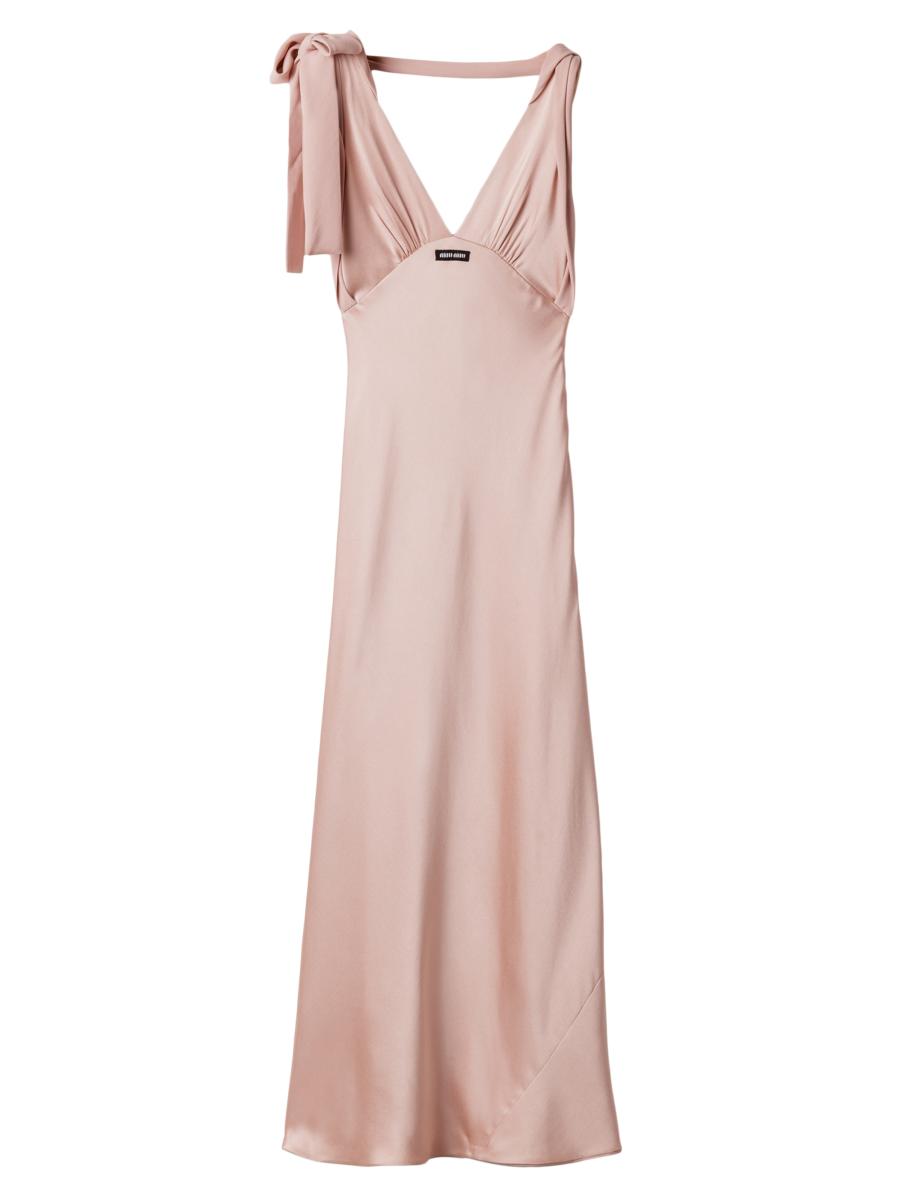 Miu Miu Long Satin Dress | Saks Fifth Avenue