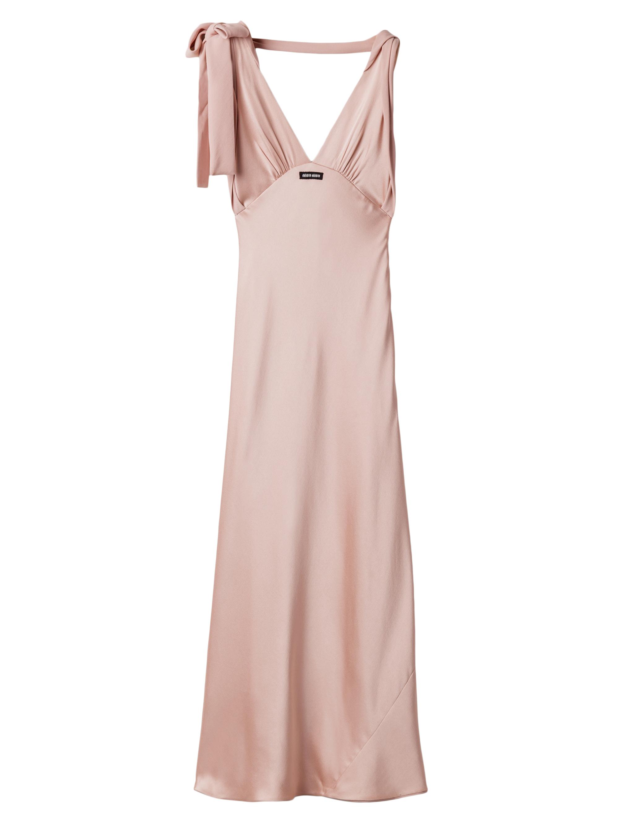 Miu Miu Women's Long Satin Dress - Pink