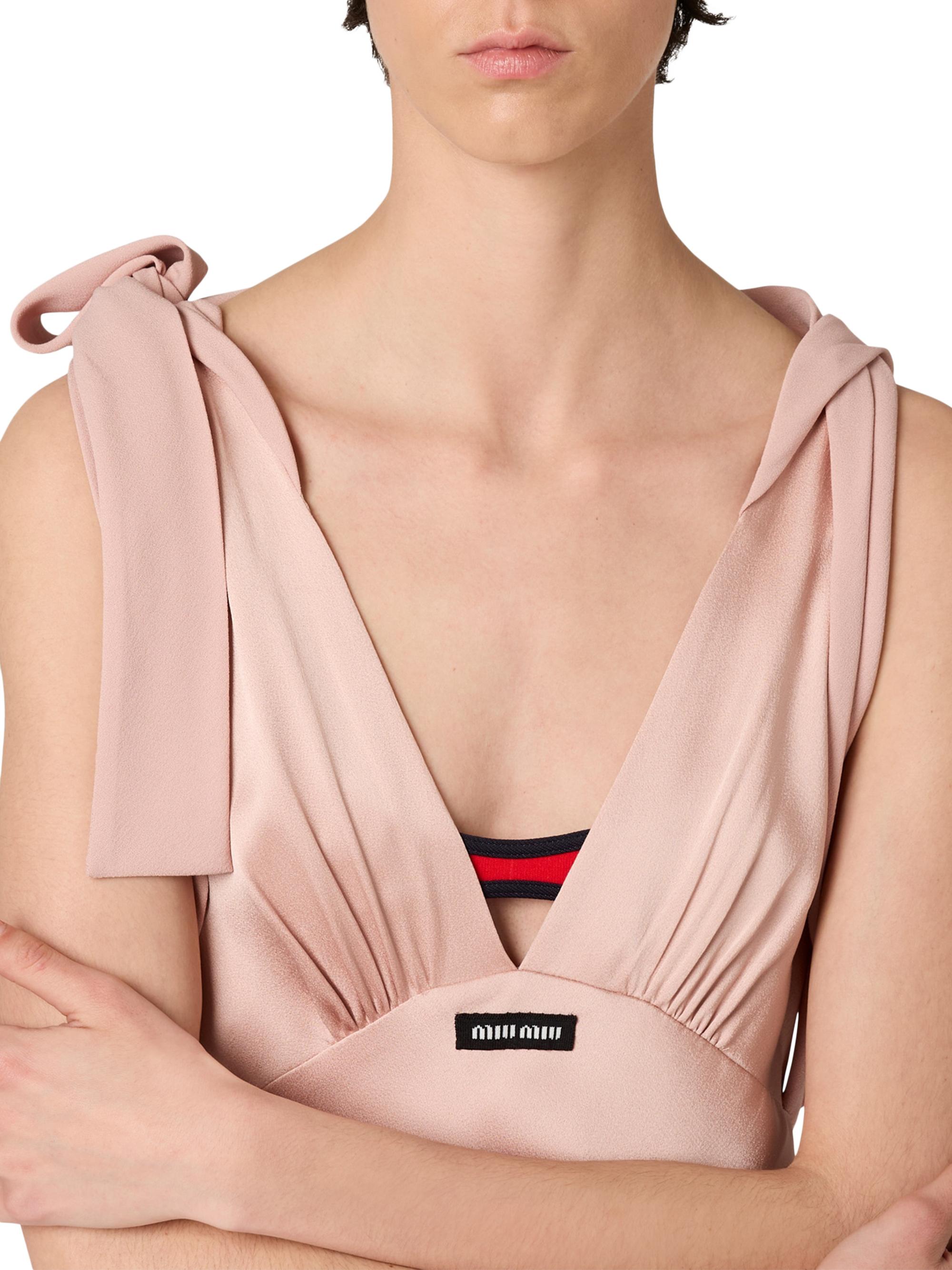 Miu Miu Long Satin Dress | Saks Fifth Avenue