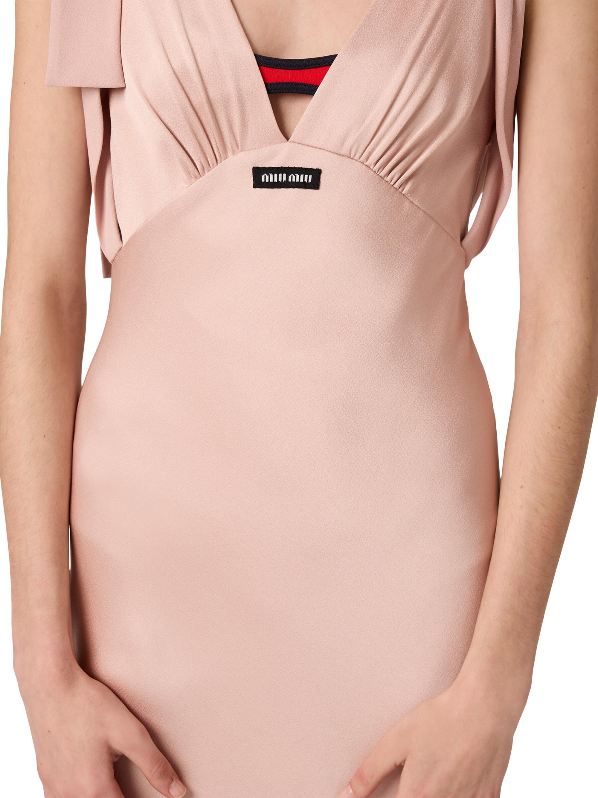 Miu Miu Long Satin Dress | Saks Fifth Avenue