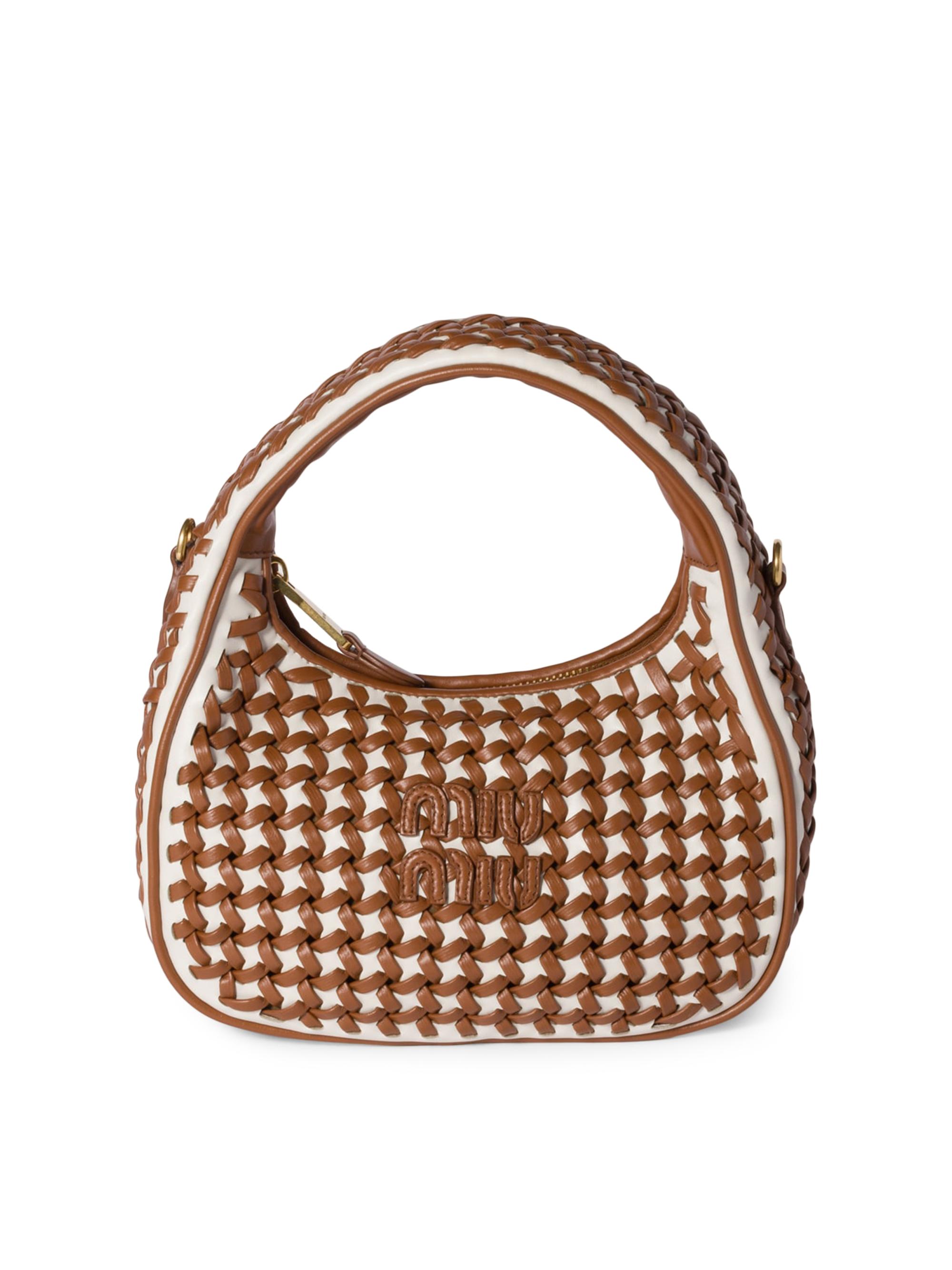 MIU MIU ウーブン バッグ MIU MIU ウーブン バッグ Miu Miu Woven Straw Tote Bag | Neutrals
