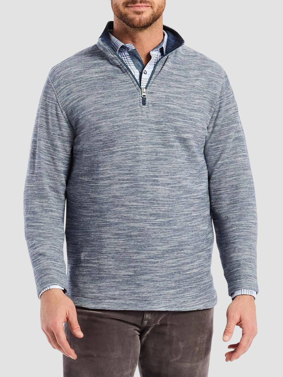 Robert Graham Men's Ledson Cotton Quarter-zip Top In Pink
