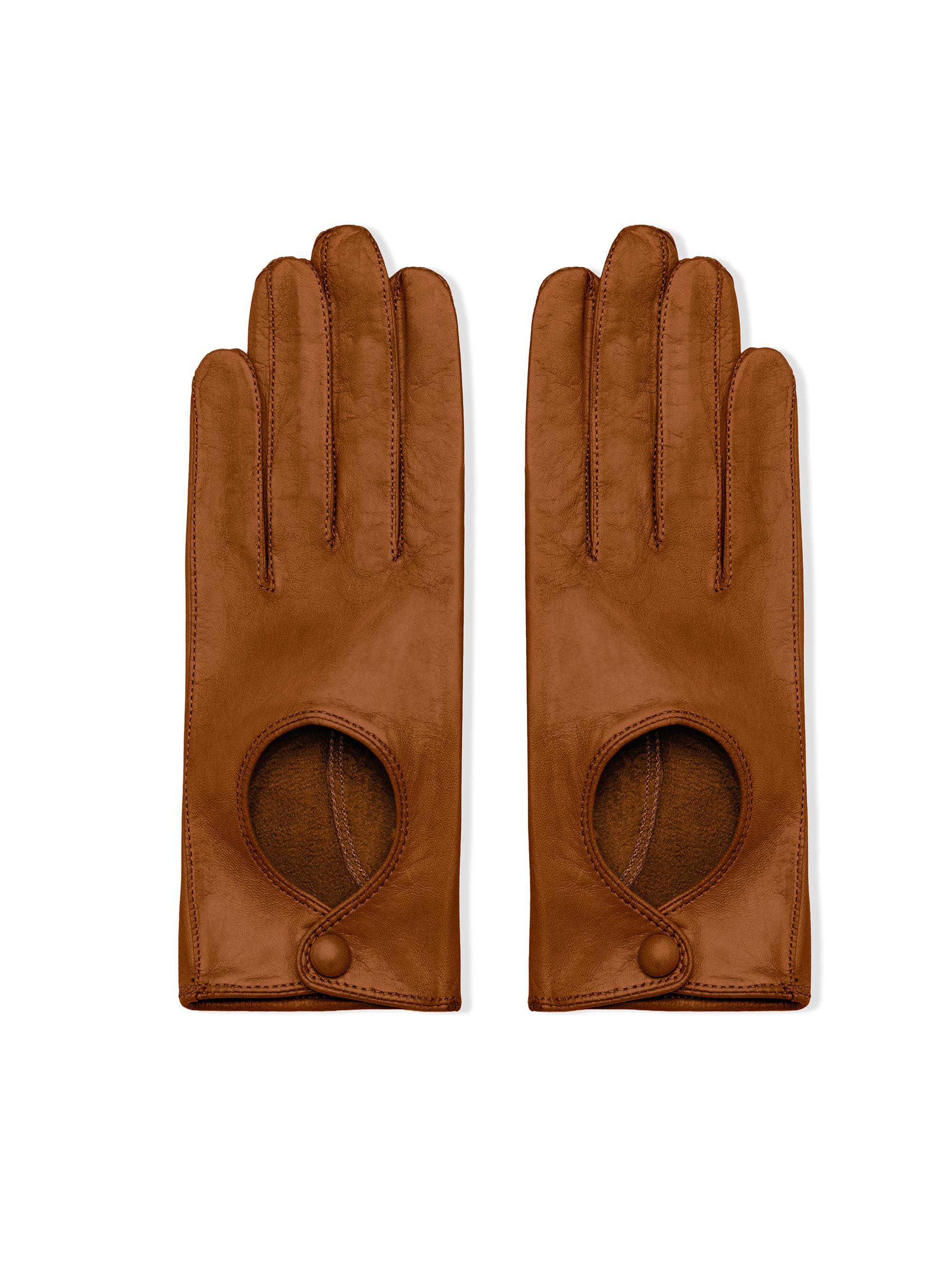 Seymoure Women's Classic Leather Driver Gloves - Camel