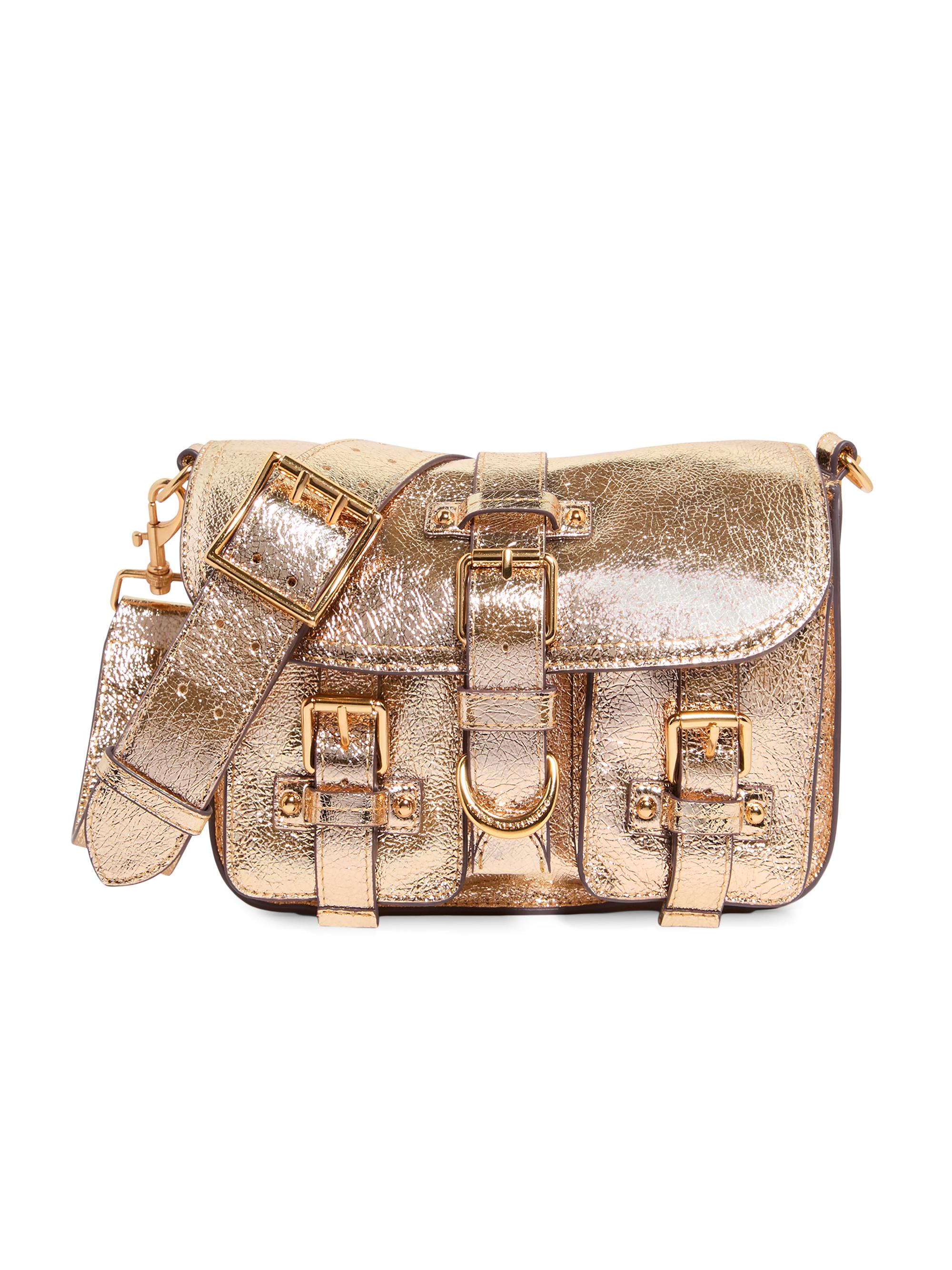 Aimee Kestenberg Women's Saddle-Up Leather Crossbody Bag - Crinkled Gold