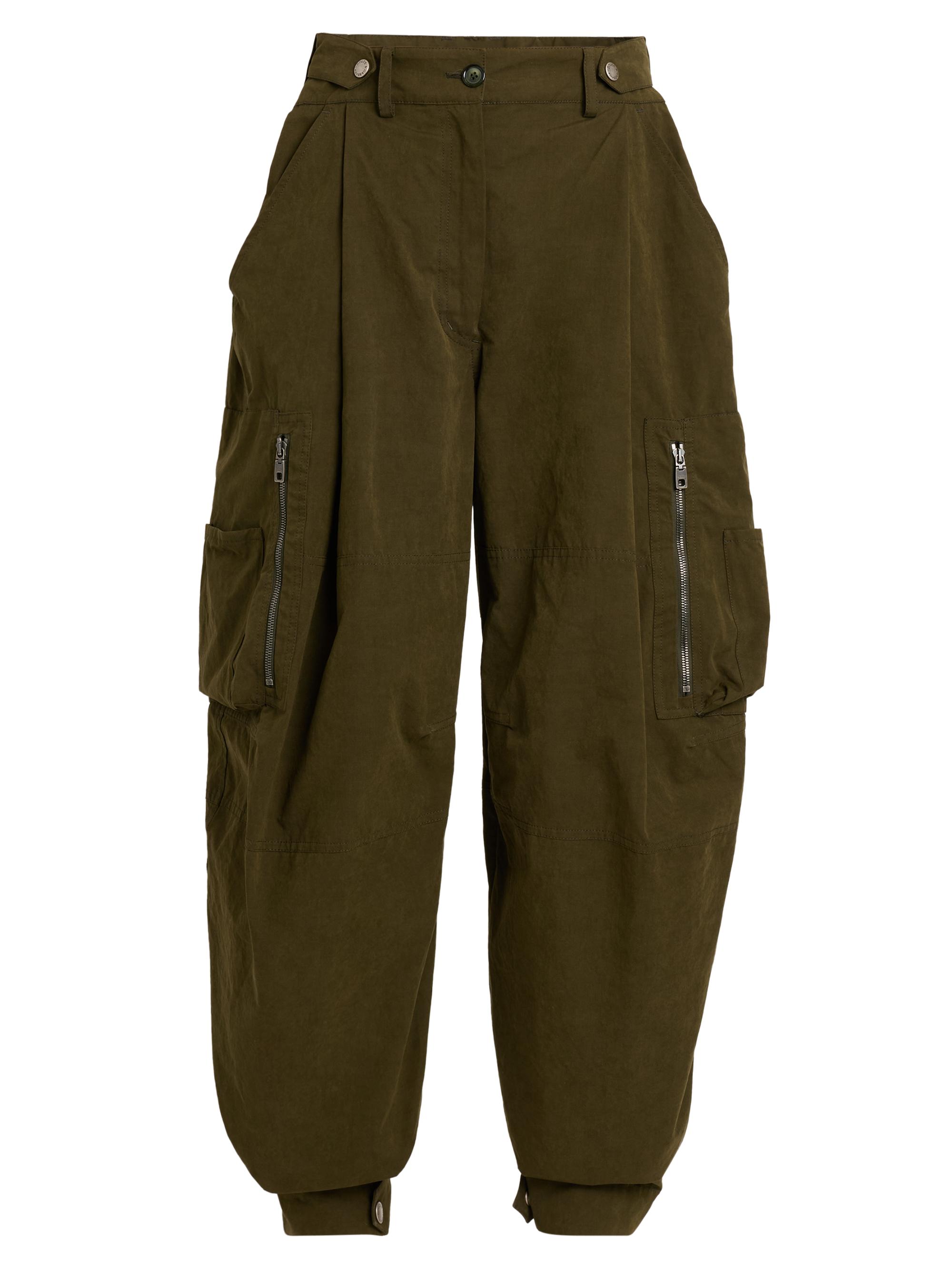 Dolce & Gabbana Women's Baggy Cotton-Blend Cargo Trousers - Marrone Scuro