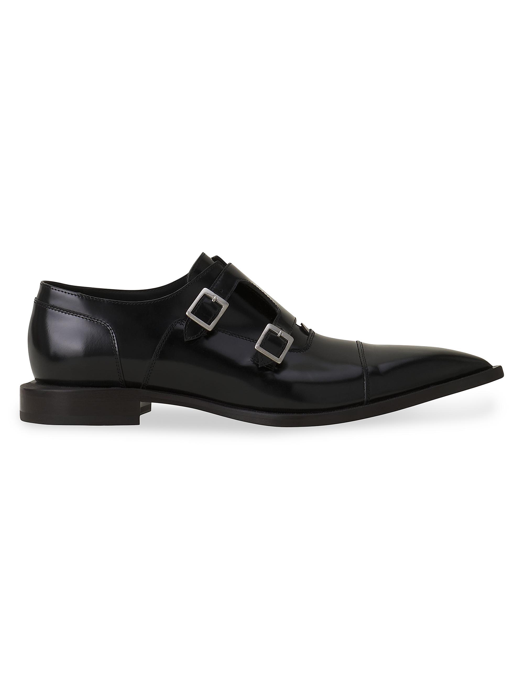 Lanvin Men's Monk Shoes in Glossy Leather - Black