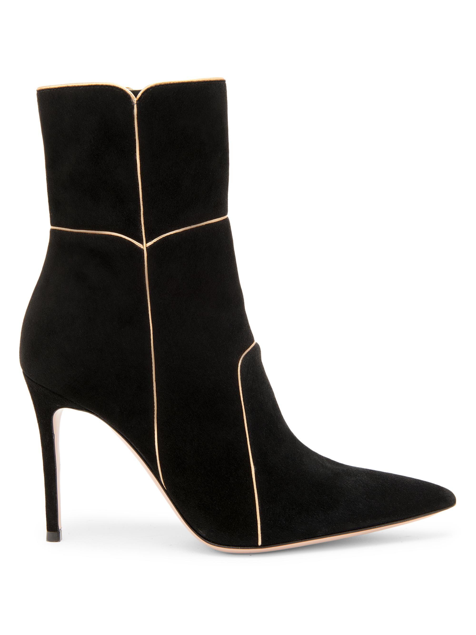 Gianvito Rossi Women's 95MM Suede Ankle Boots - Black Mekong
