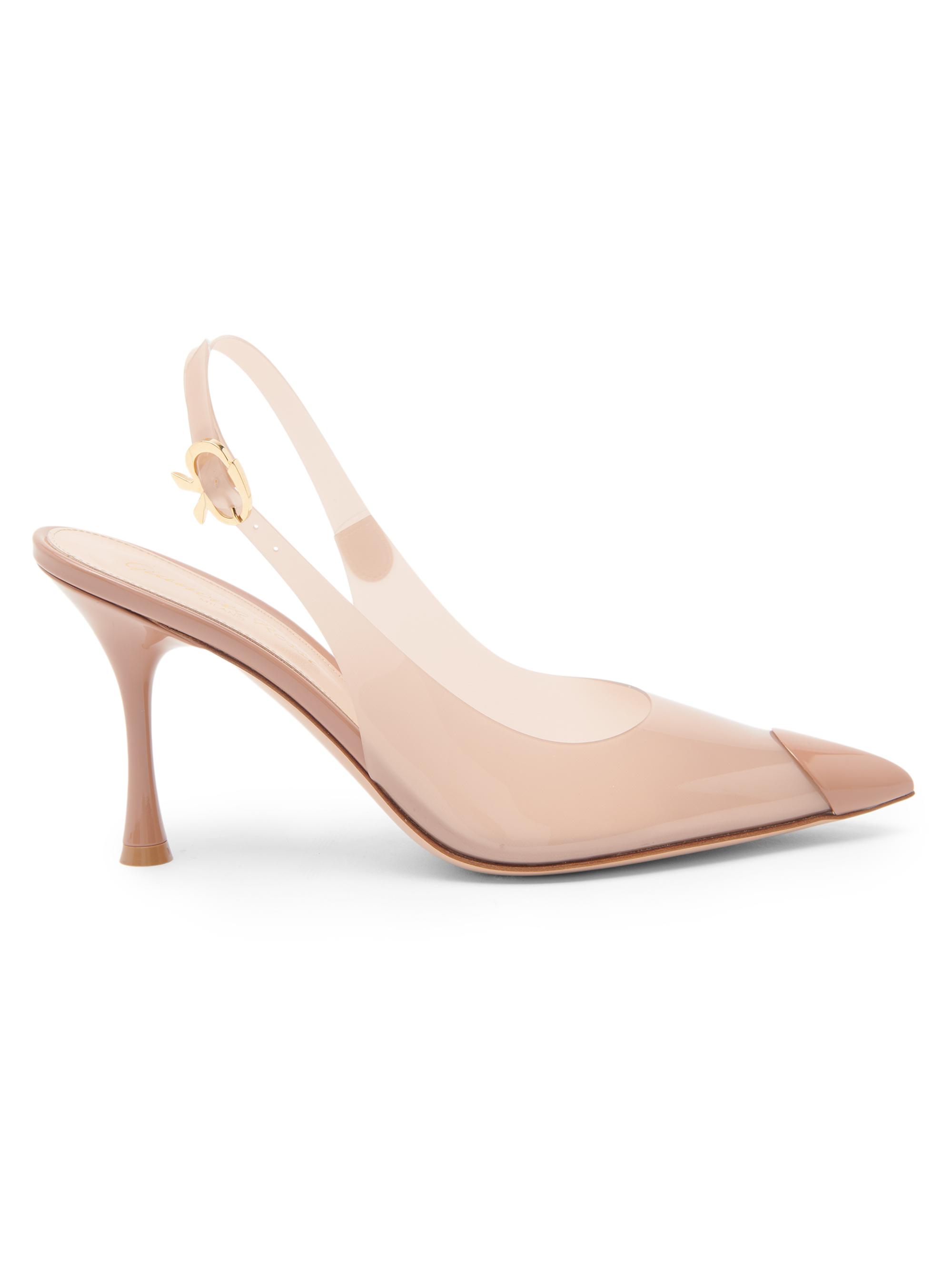 Gianvito Rossi Women's 85MM Cap-Toe Slingback Pumps - Praline
