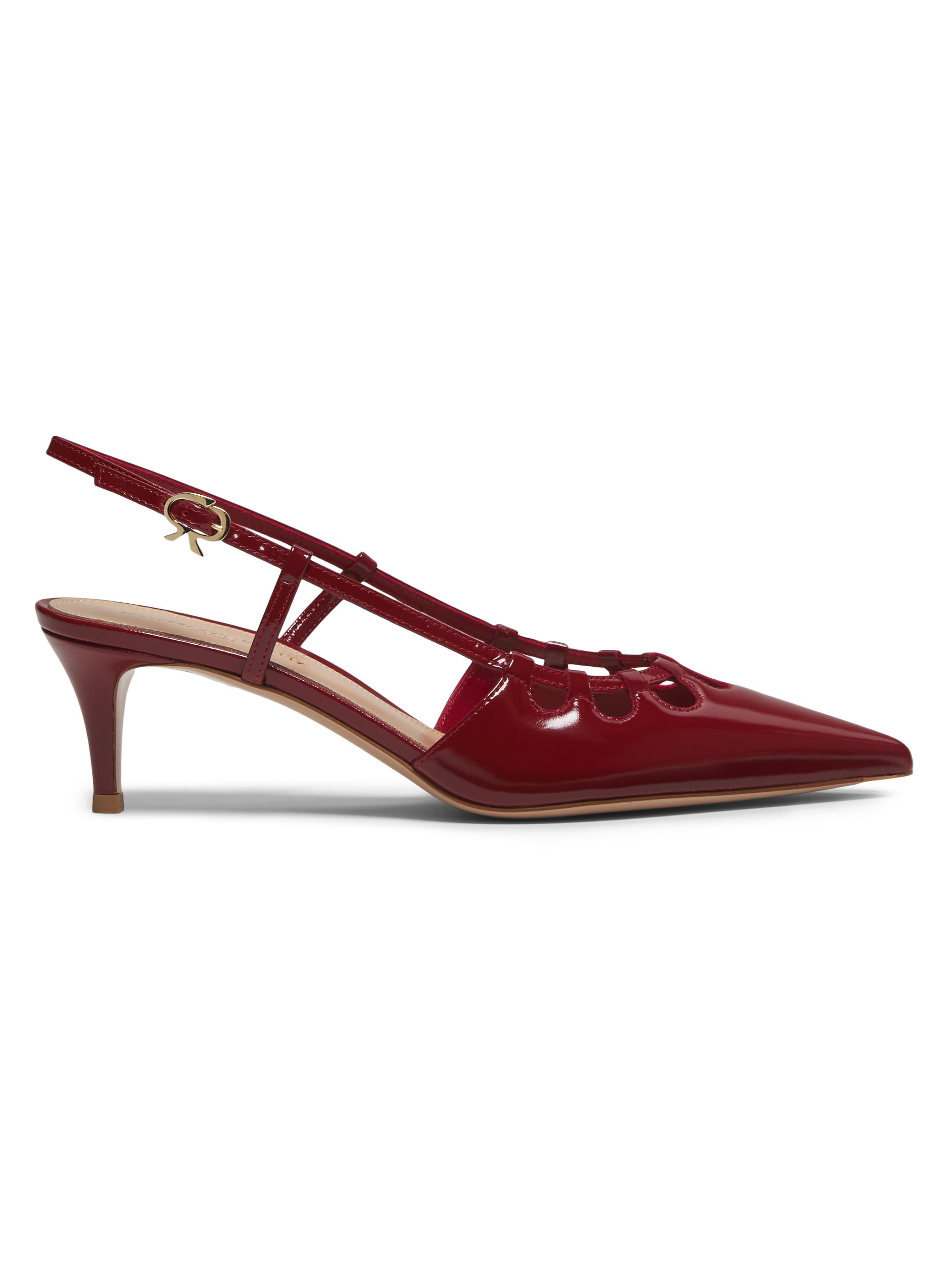 Gianvito Rossi Women's Nuit 55MM Leather Slingback Pumps - Rouge
