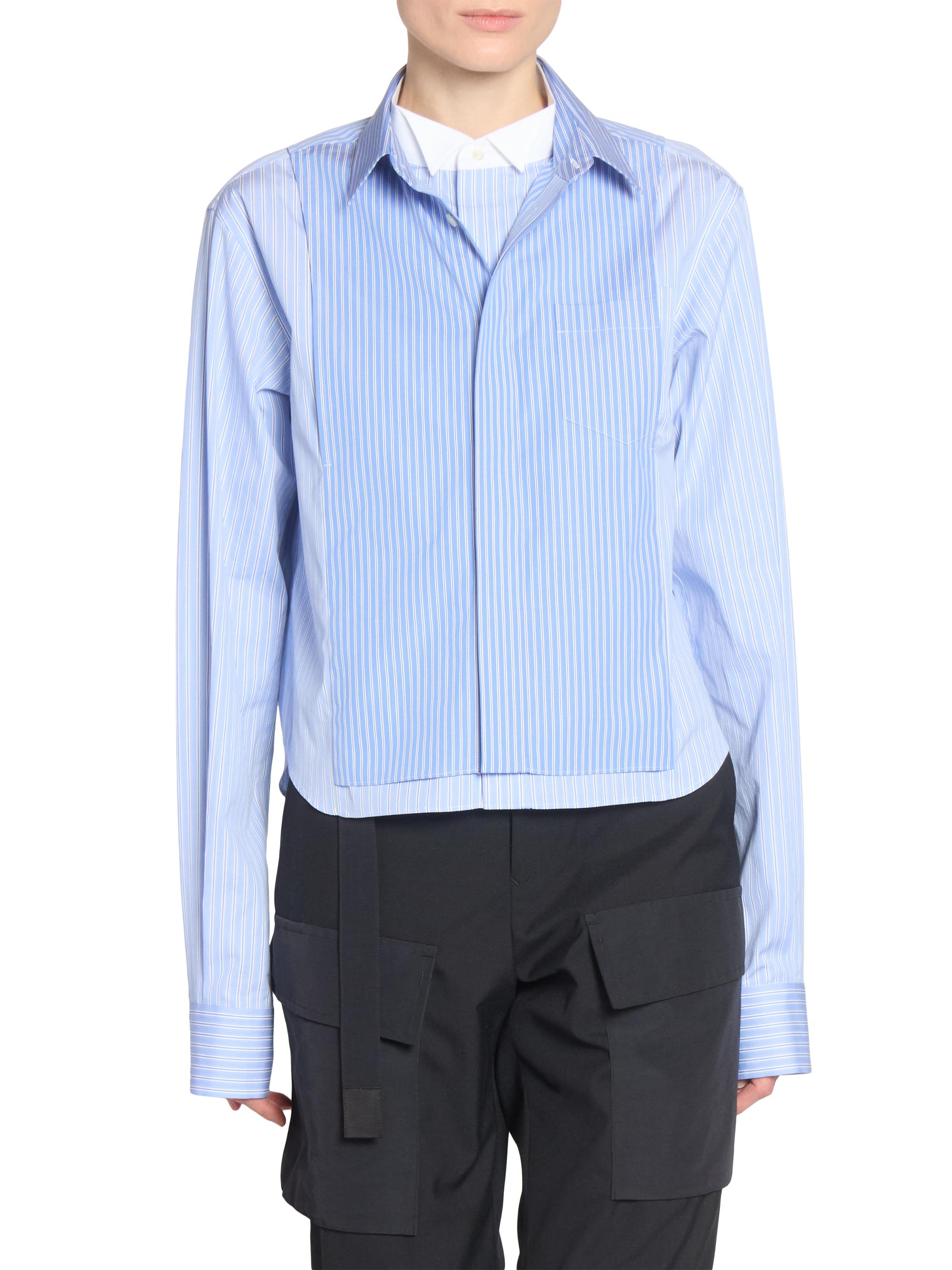 Sacai Poplin Striped Shirt | Saks Fifth Avenue