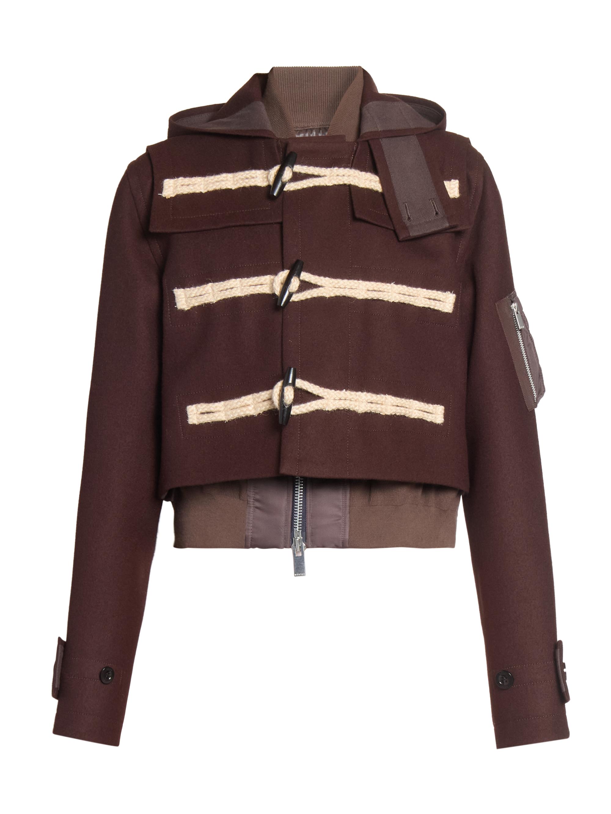 Sacai Suiting Bonding & Nylon Twill Bomber Jacket | Saks Fifth Avenue