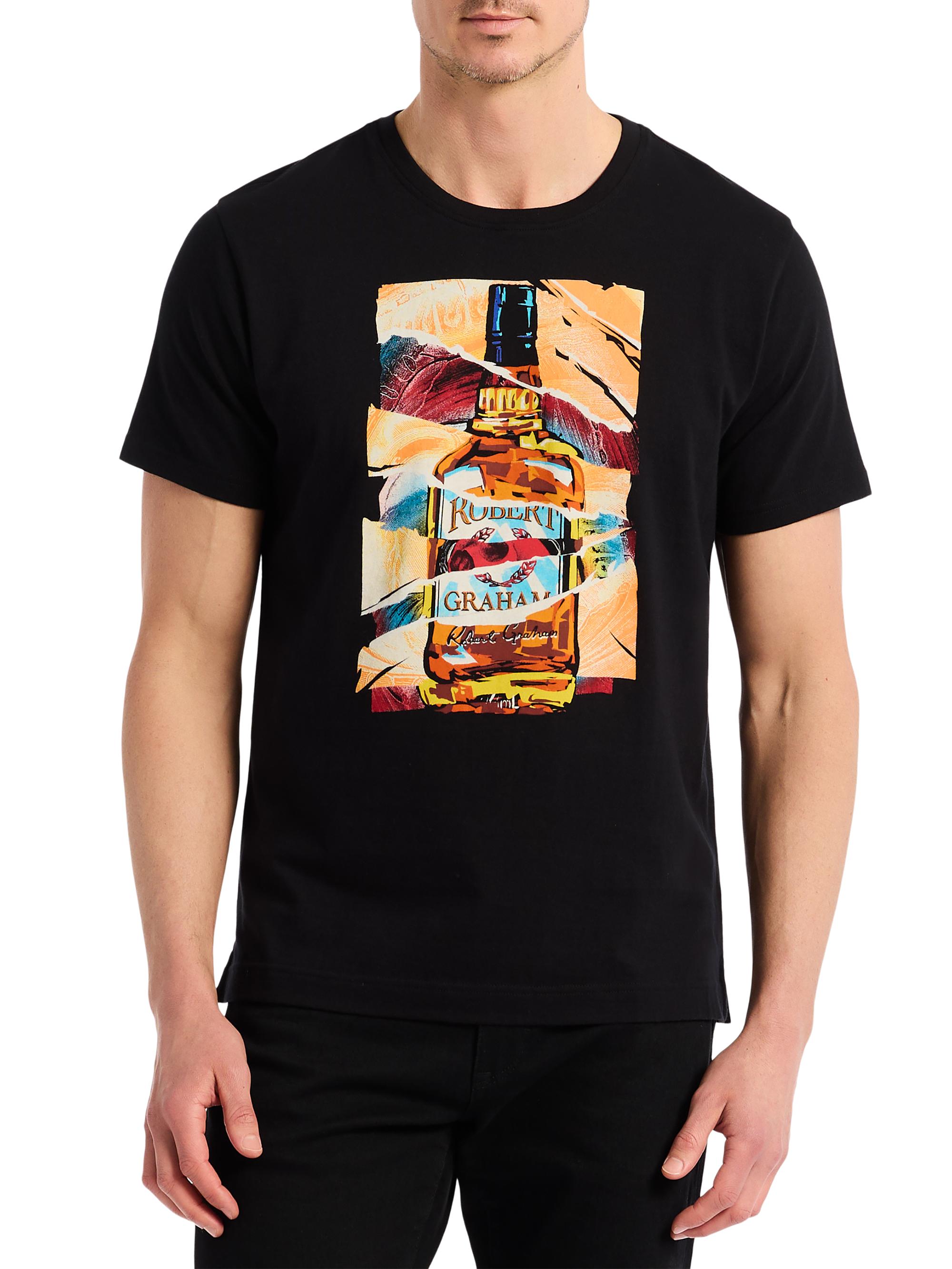 Robert Graham Men's Whiskey Wisdom Graphic T-Shirt - Black