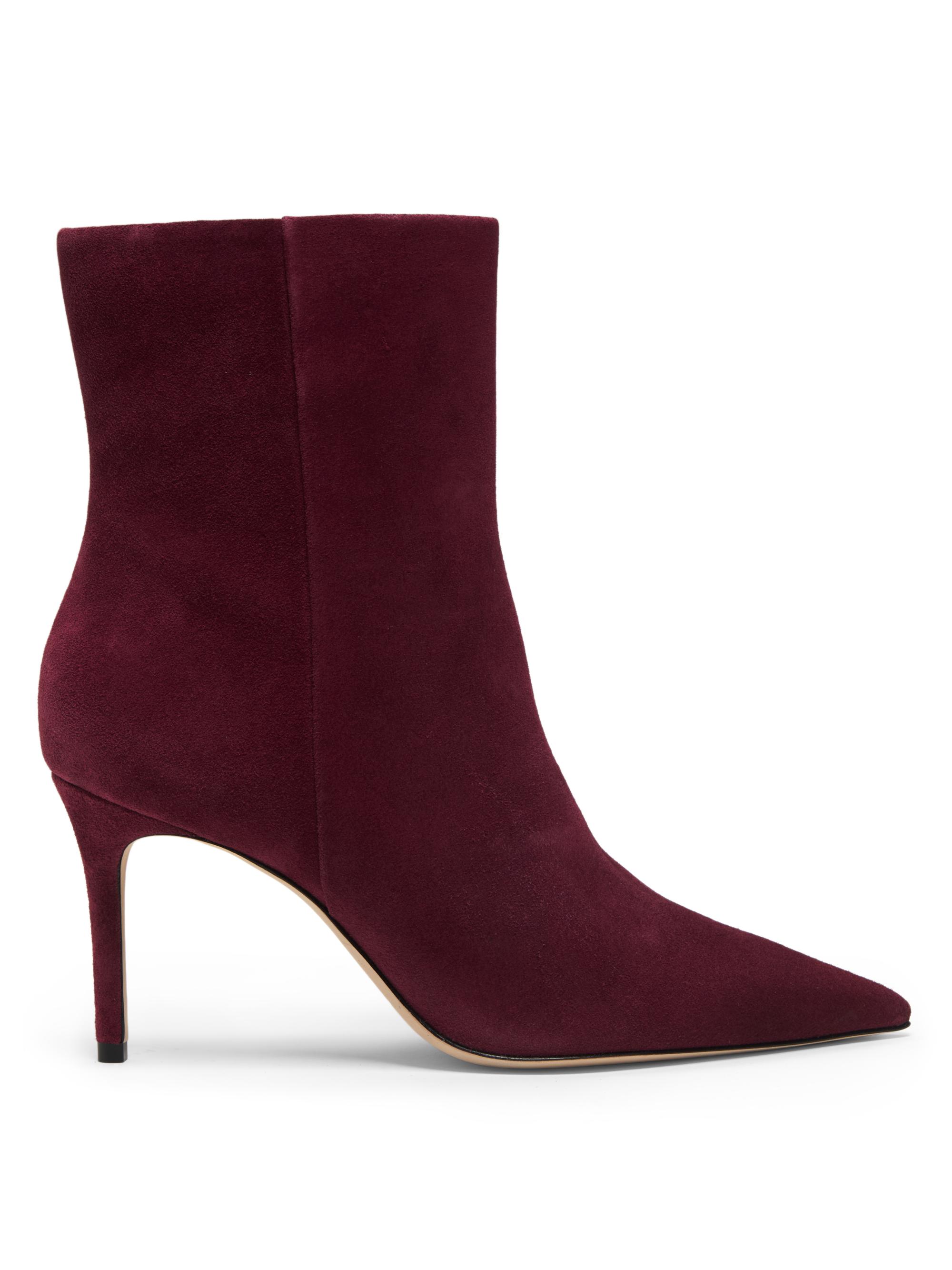 22élevé Women's 85MM Suede Stiletto Booties - Berry