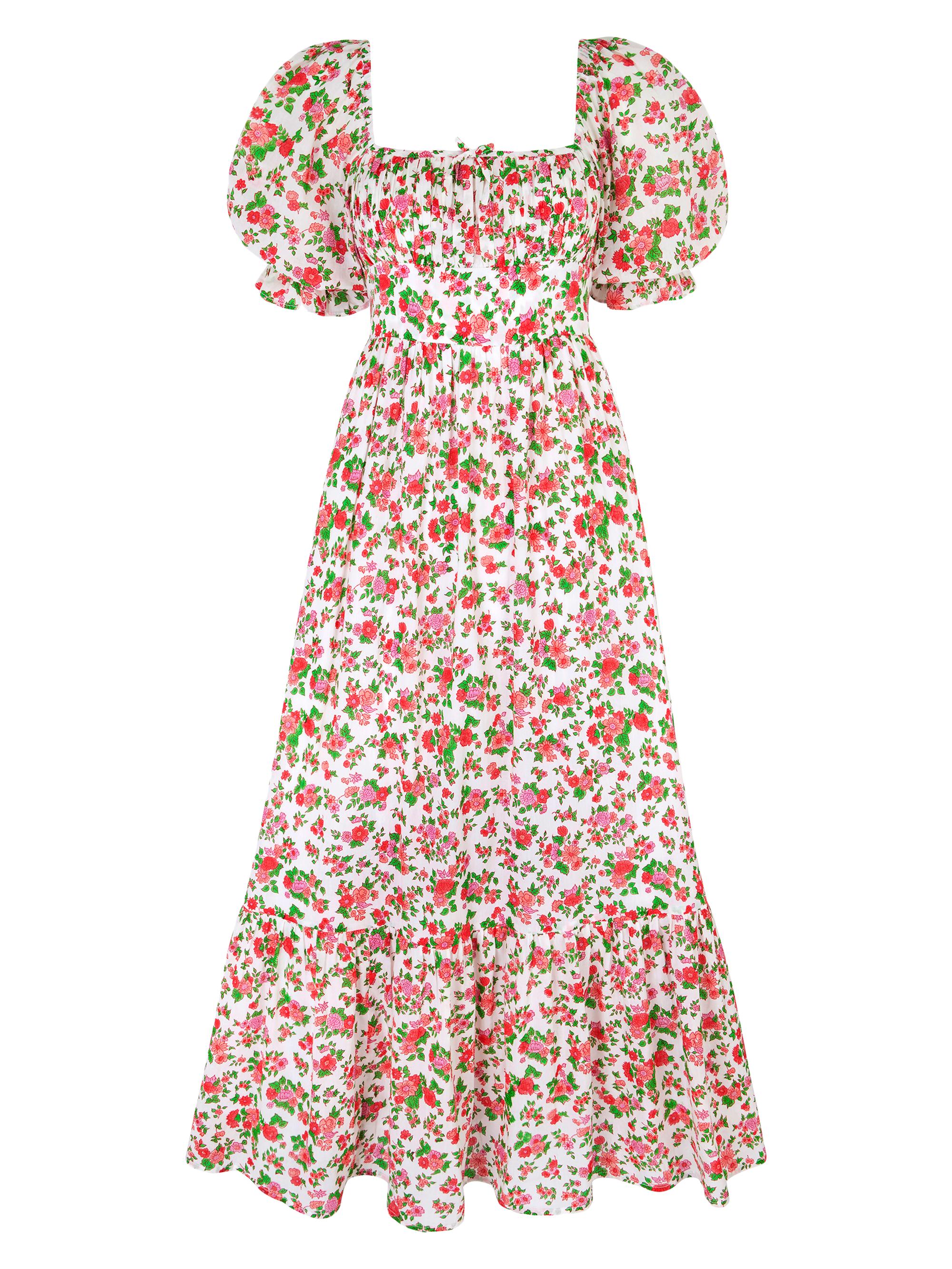 Pink City Prints Women's Vintage Ditsy Simone Dress - Pink