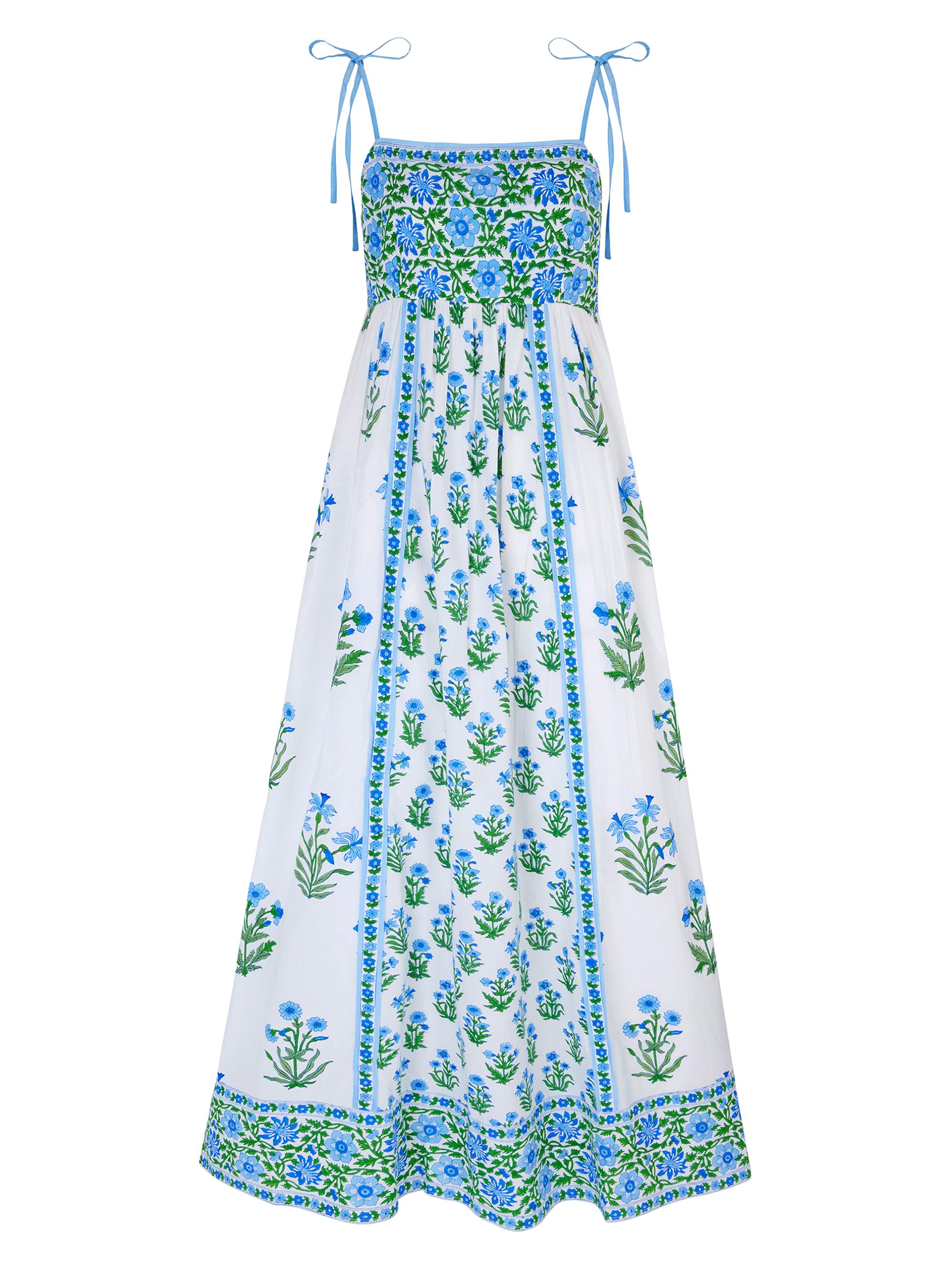 Pink City Prints Women's Sky Lily Mix Aimee Dress - Blue