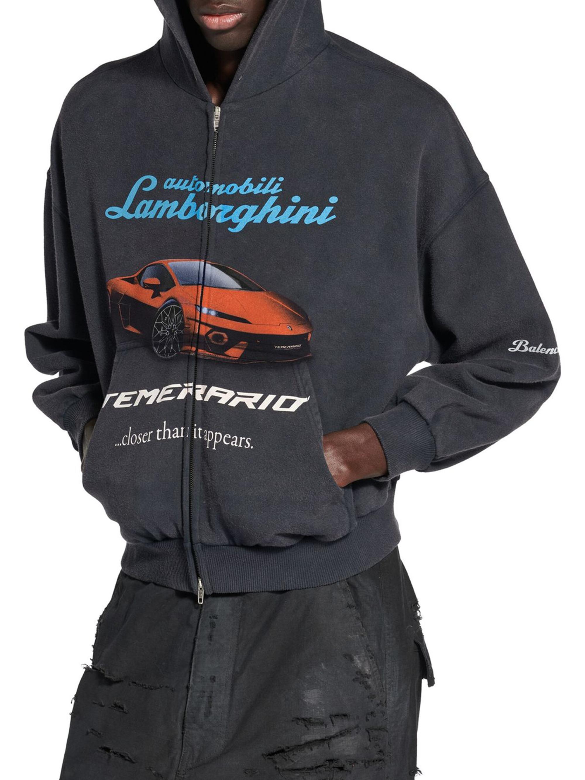 Balenciaga x Automobili Lamborghini Zip-Up Small Fit Hoodie