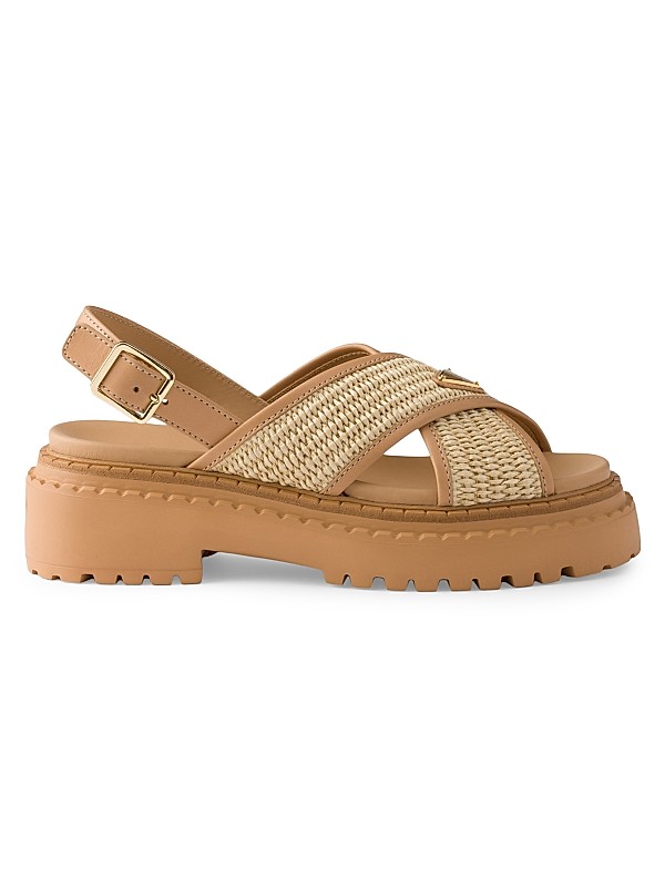 prada tobacco capretto sandals Carolyn Bessette in her Prada introduces new aesthetic perspectives season after season Prada Fume - For Sale