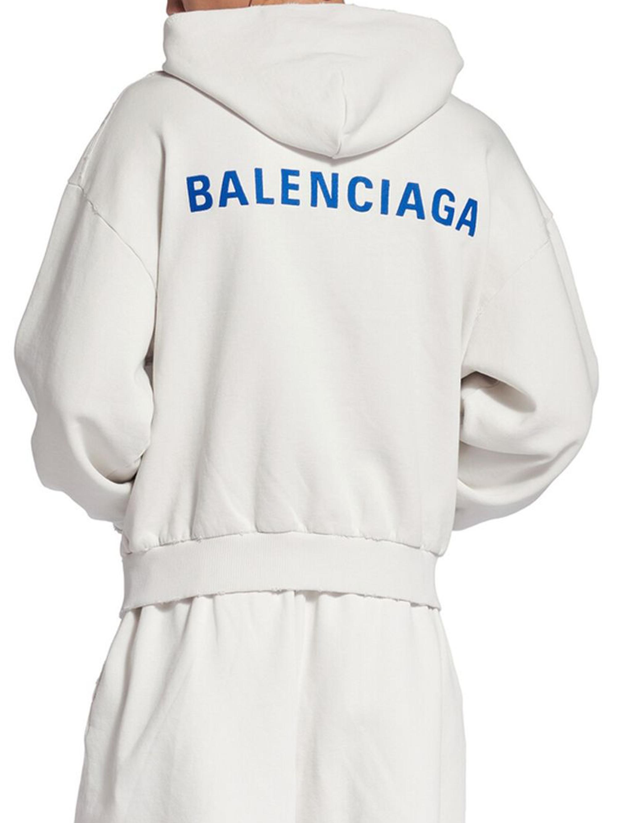 Balenciaga Zip-Up Regular Fit Hoodie | Saks Fifth Avenue