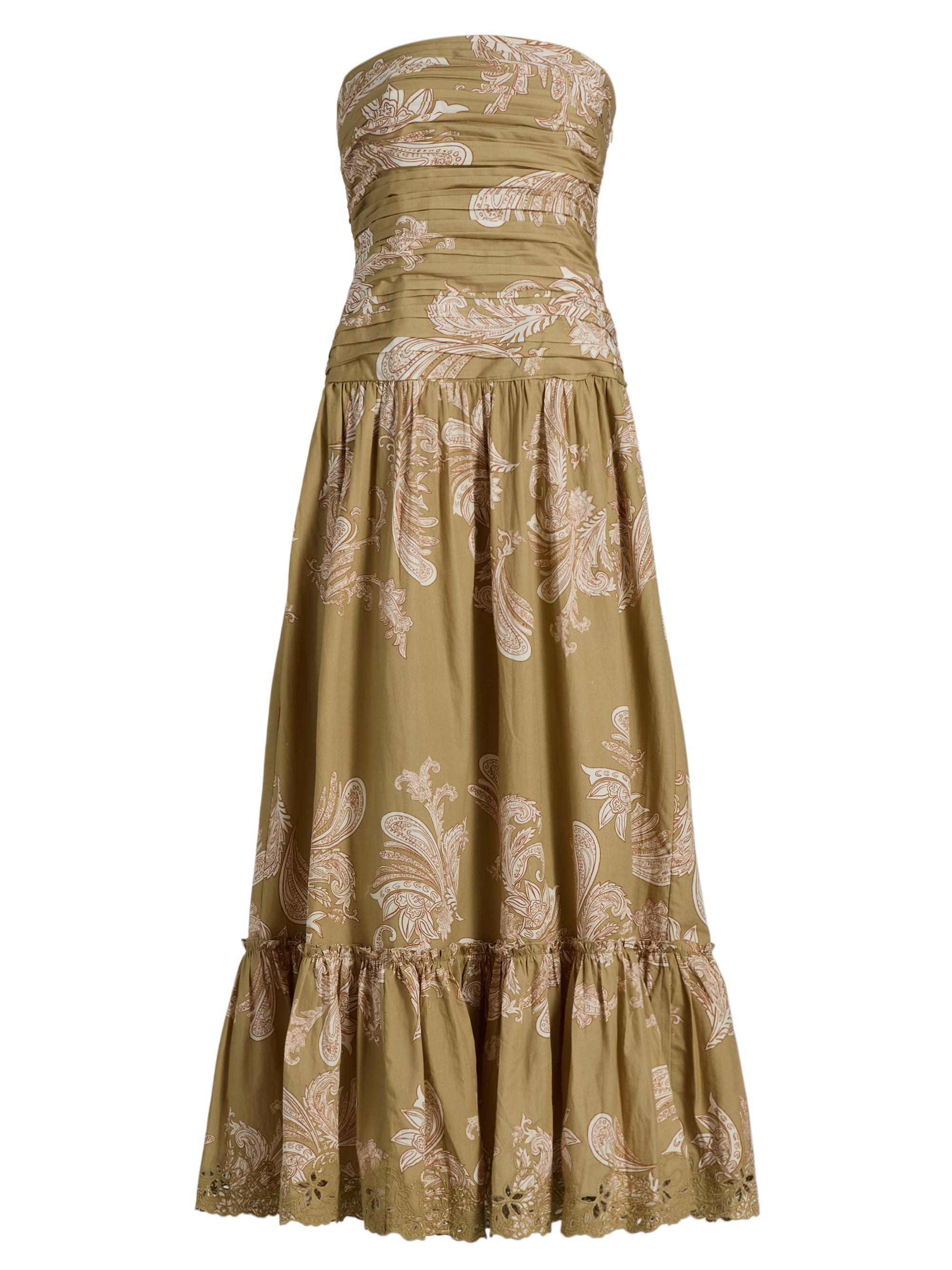 delicate tapestry linen midi dress Farm Rio Delicate Tapestry Linen Midi-Dress