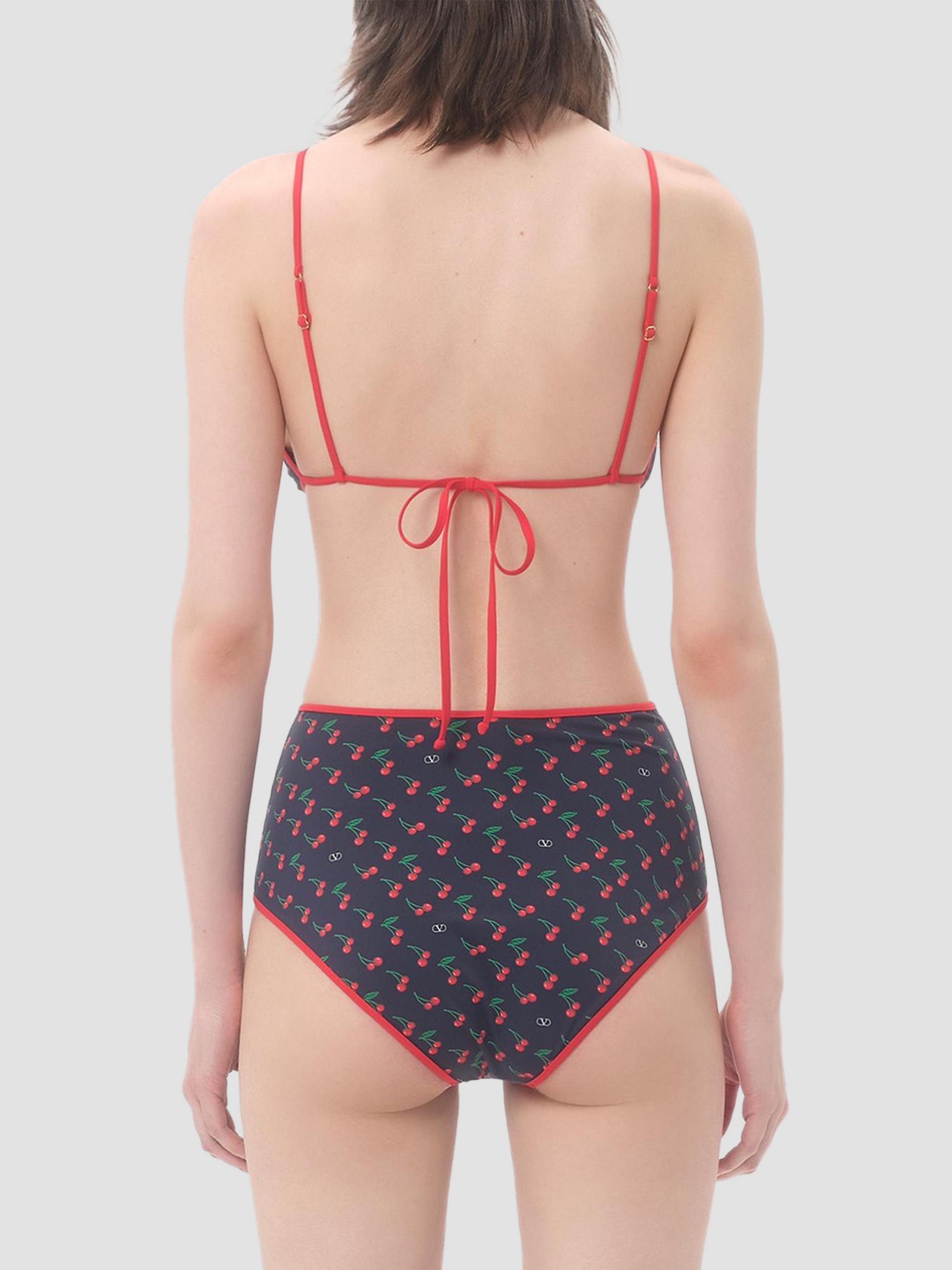 Valentino Garavani Lycra Bikini with Cherryfic Print | Saks Fifth